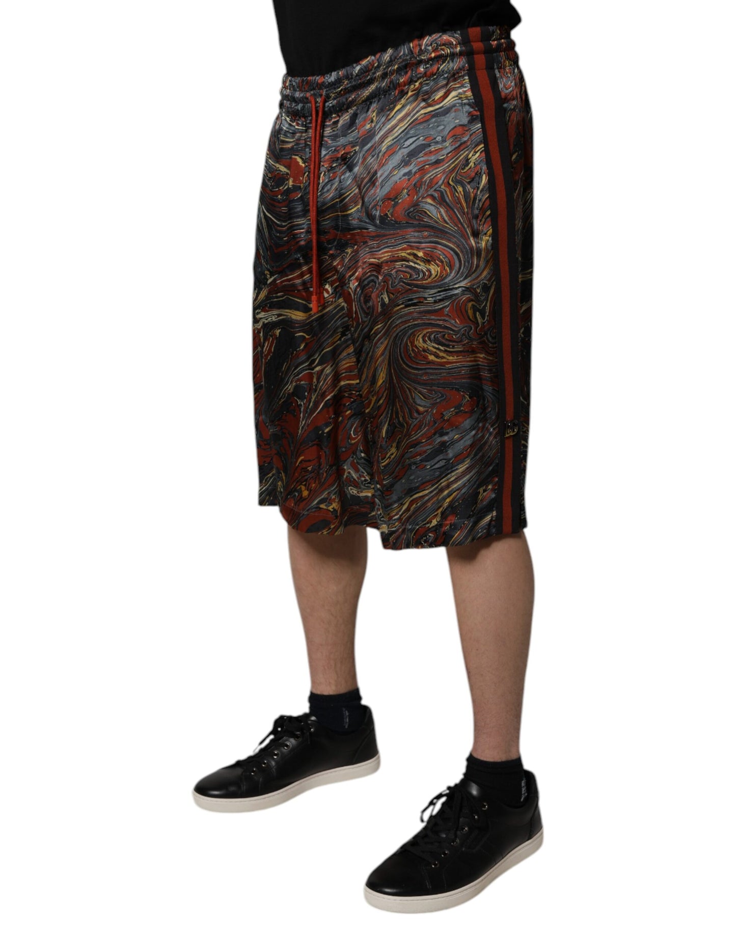 Dolce & Gabbana – Bermudashorts mit mehrfarbigem Marmor-Print