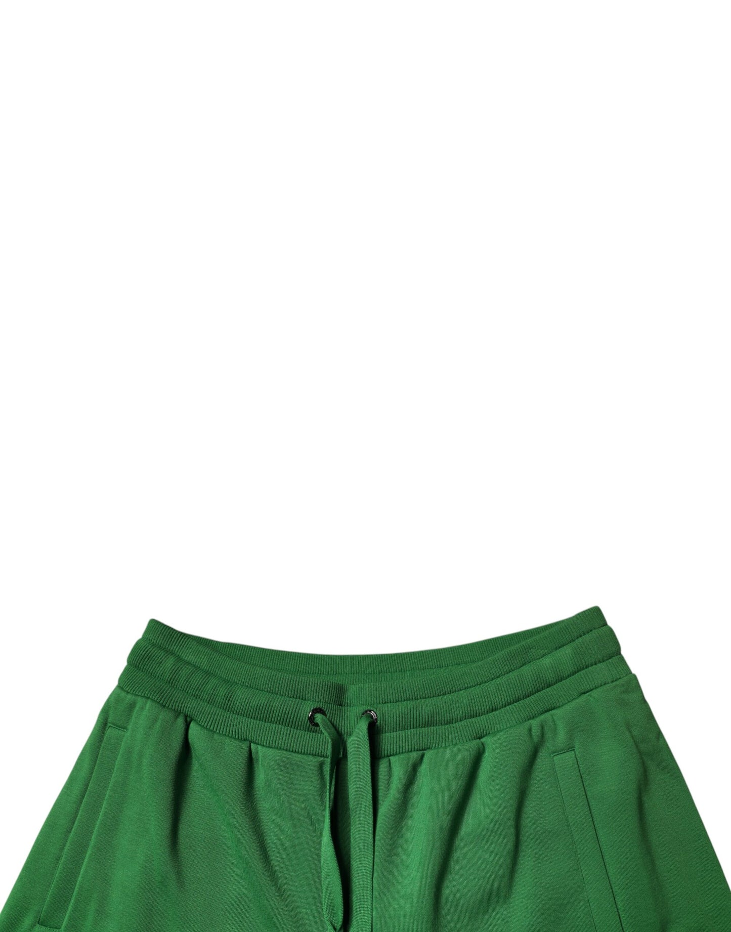 Dolce & Gabbana Grüne Herren-Sweatshorts aus Baumwolle, Bermudashorts