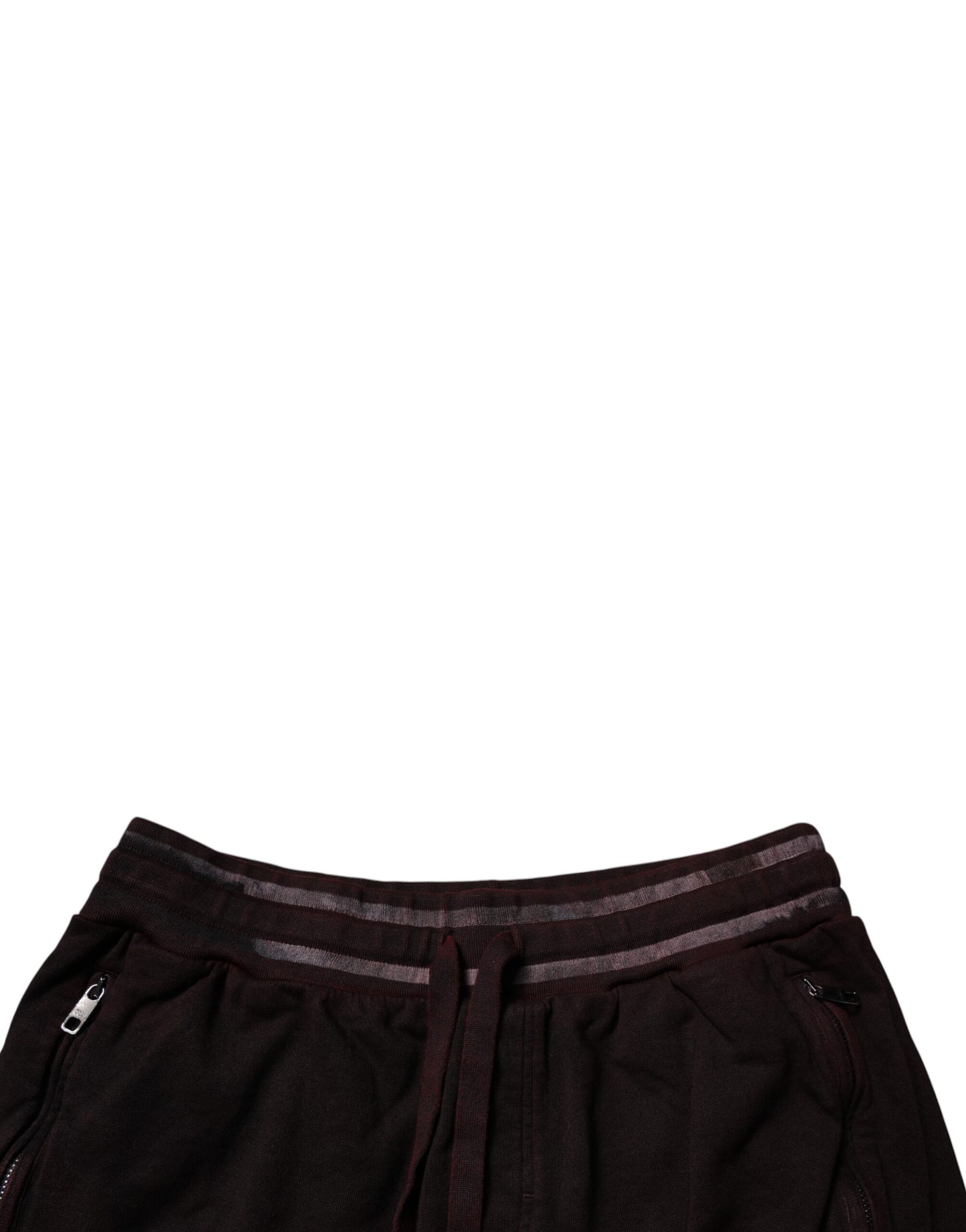 Dolce & Gabbana – Bermudashorts aus Baumwolle mit Logo-Schild in Kastanienbraun für Herren