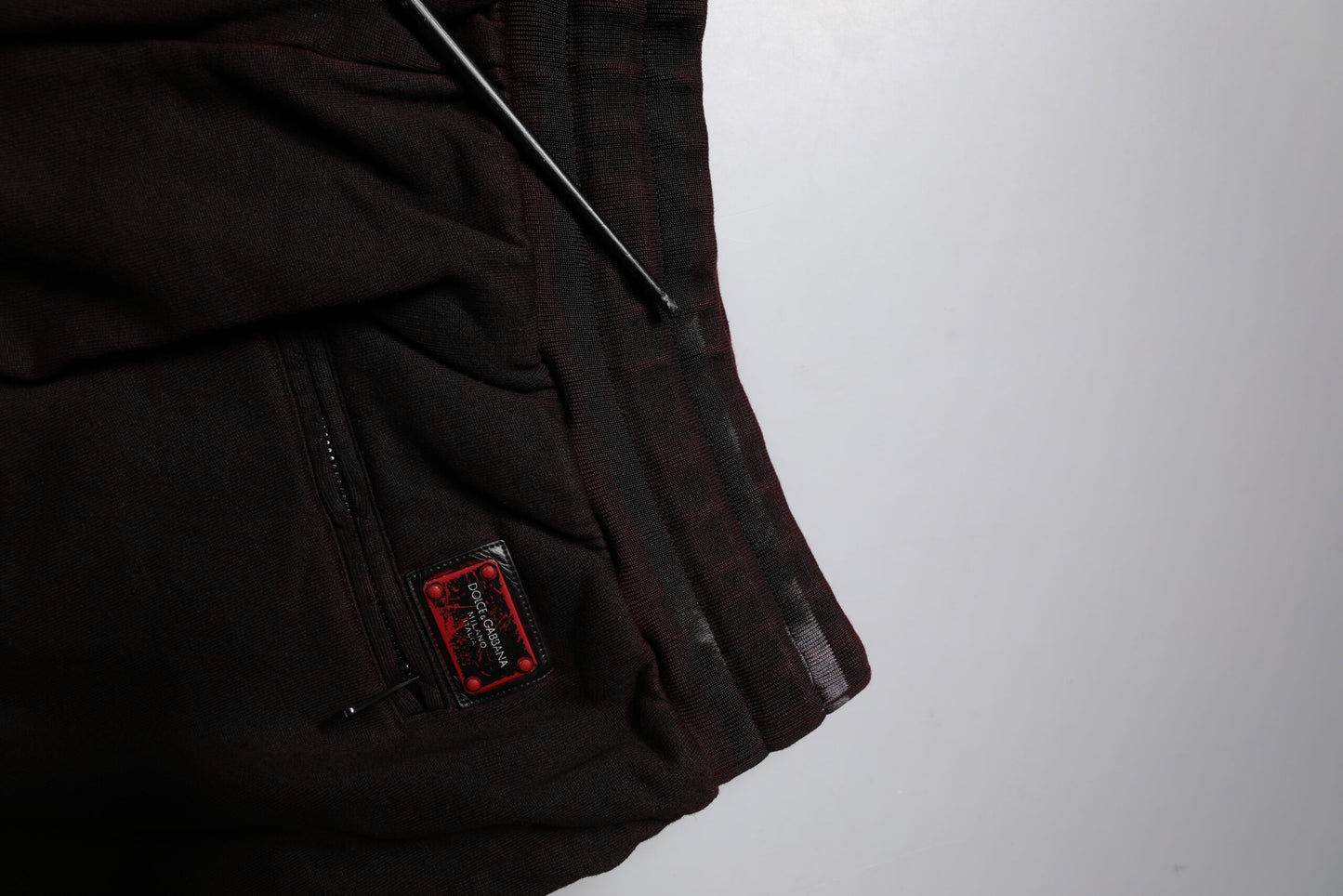 Dolce & Gabbana – Bermudashorts aus Baumwolle mit Logo-Schild in Kastanienbraun für Herren