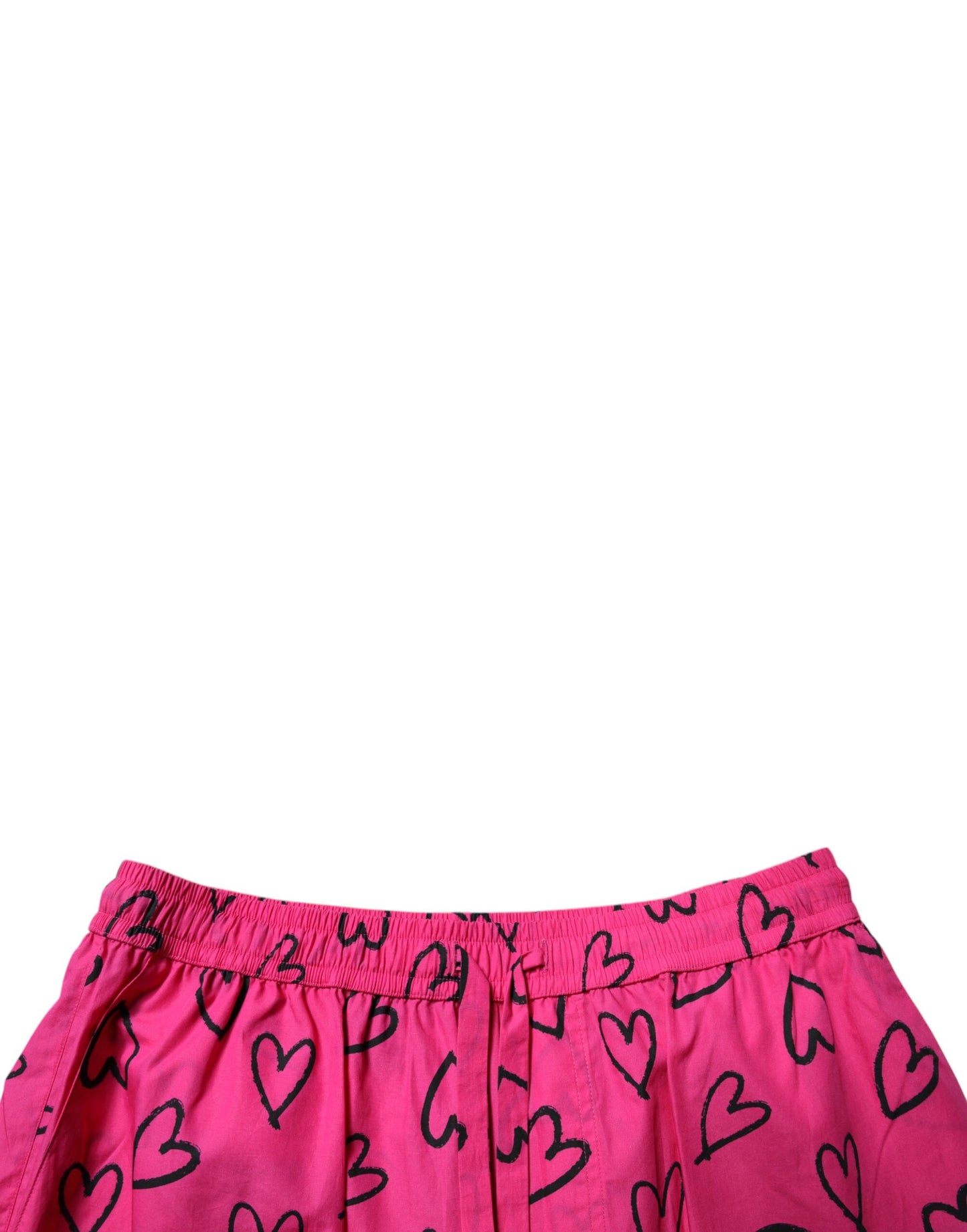 Dolce & Gabbana – Rosa Bermudashorts aus Baumwolle mit Herz-Print