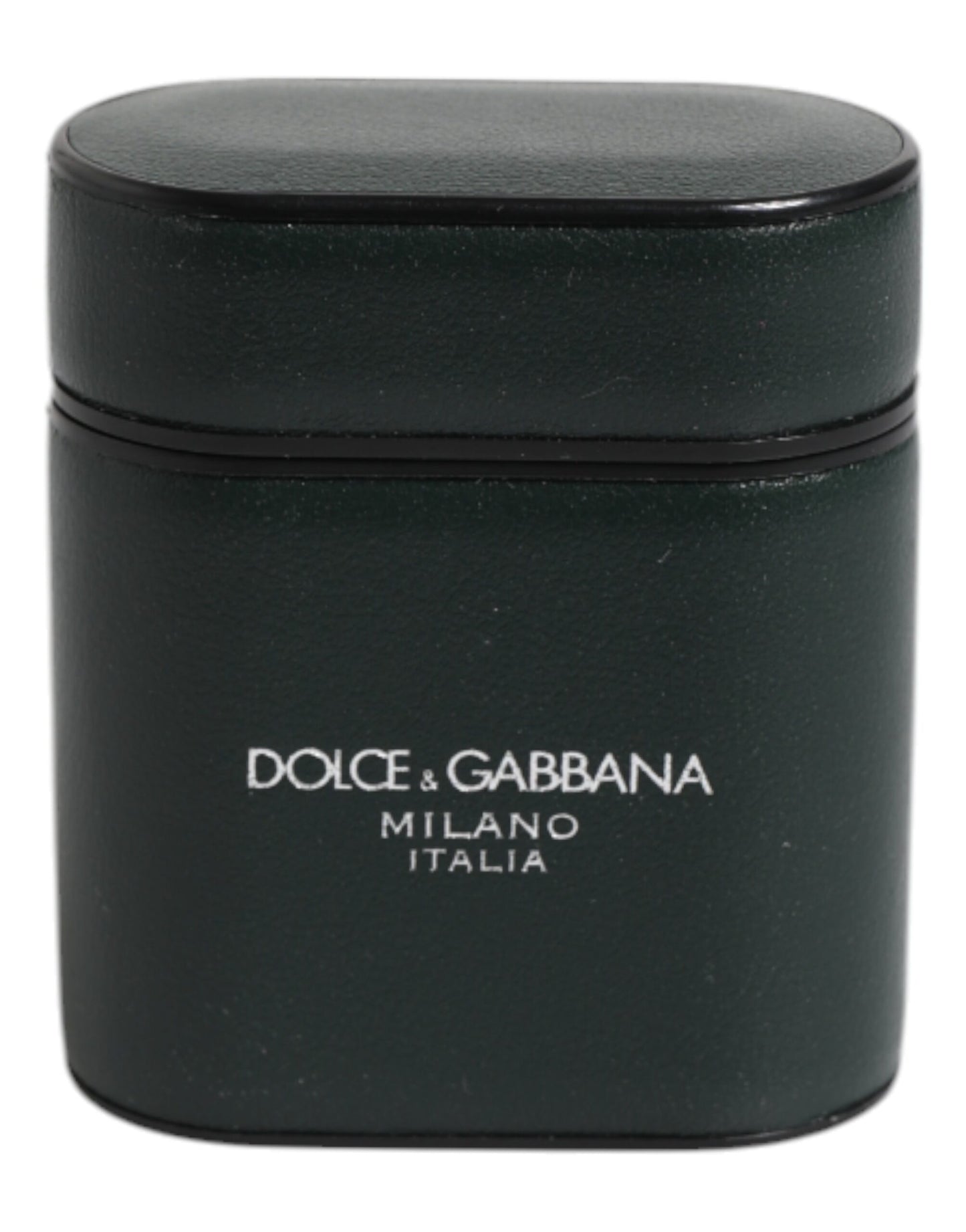 Dolce & Gabbana – Airpods-Hülle mit Flip-Halter und Logo-Print aus schwarzem Kalbsleder