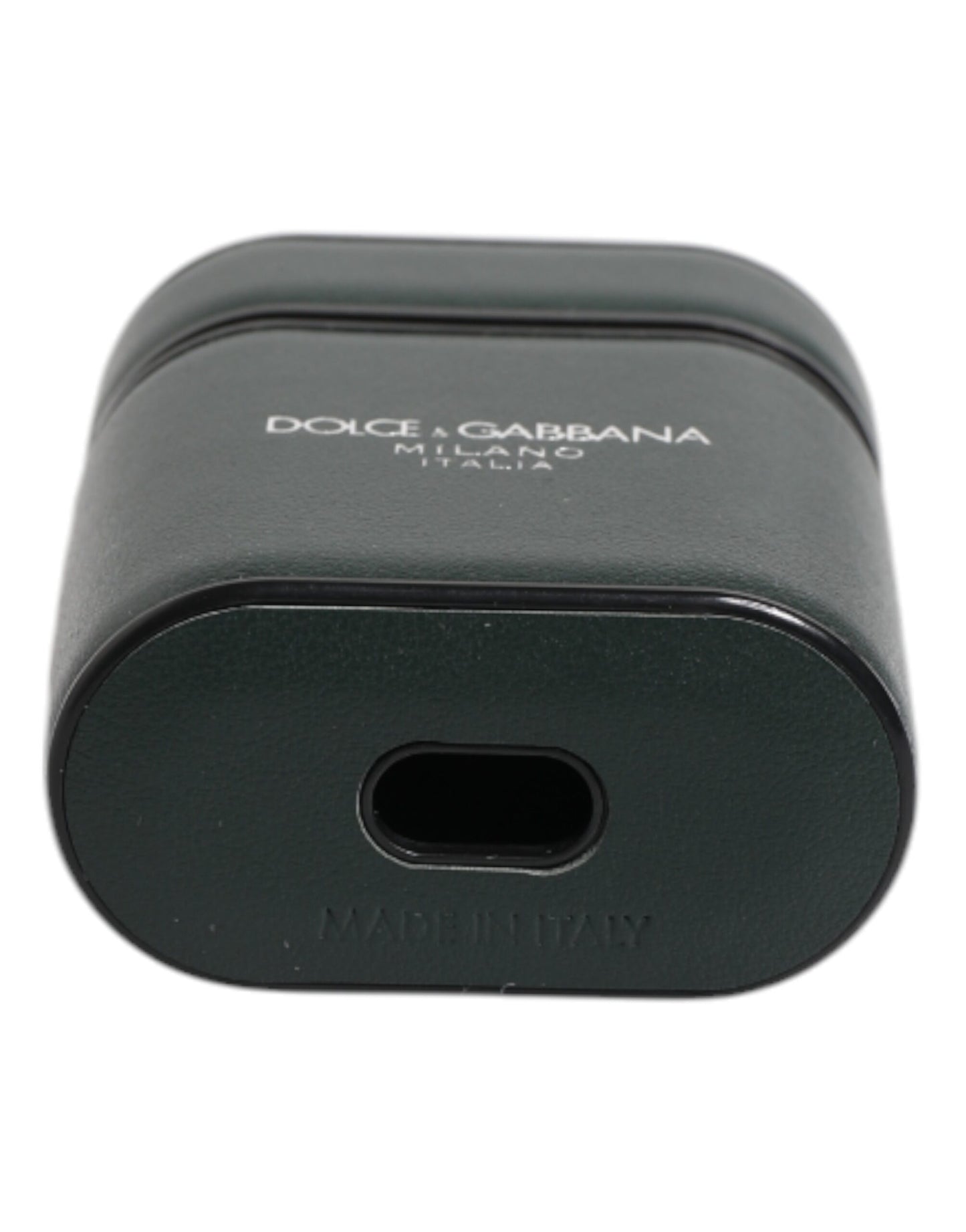 Dolce & Gabbana – Airpods-Hülle mit Flip-Halter und Logo-Print aus schwarzem Kalbsleder