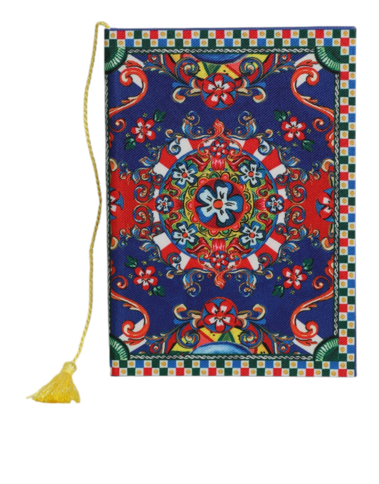 Dolce & Gabbana Mehrfarbiges Polyester-Notizbuch mit Carretto Siciliano-Aufdruck