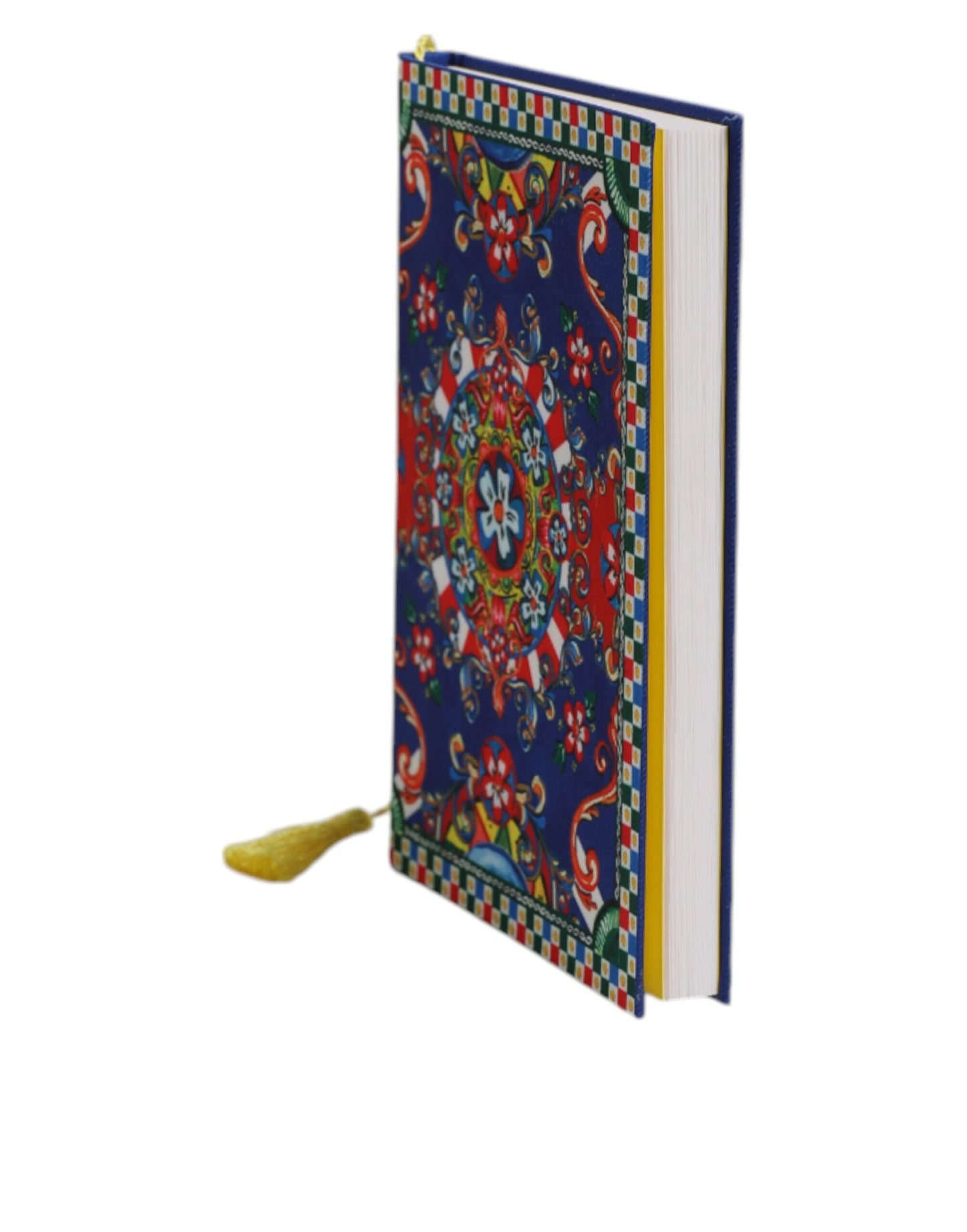 Dolce & Gabbana Mehrfarbiges Polyester-Notizbuch mit Carretto Siciliano-Aufdruck
