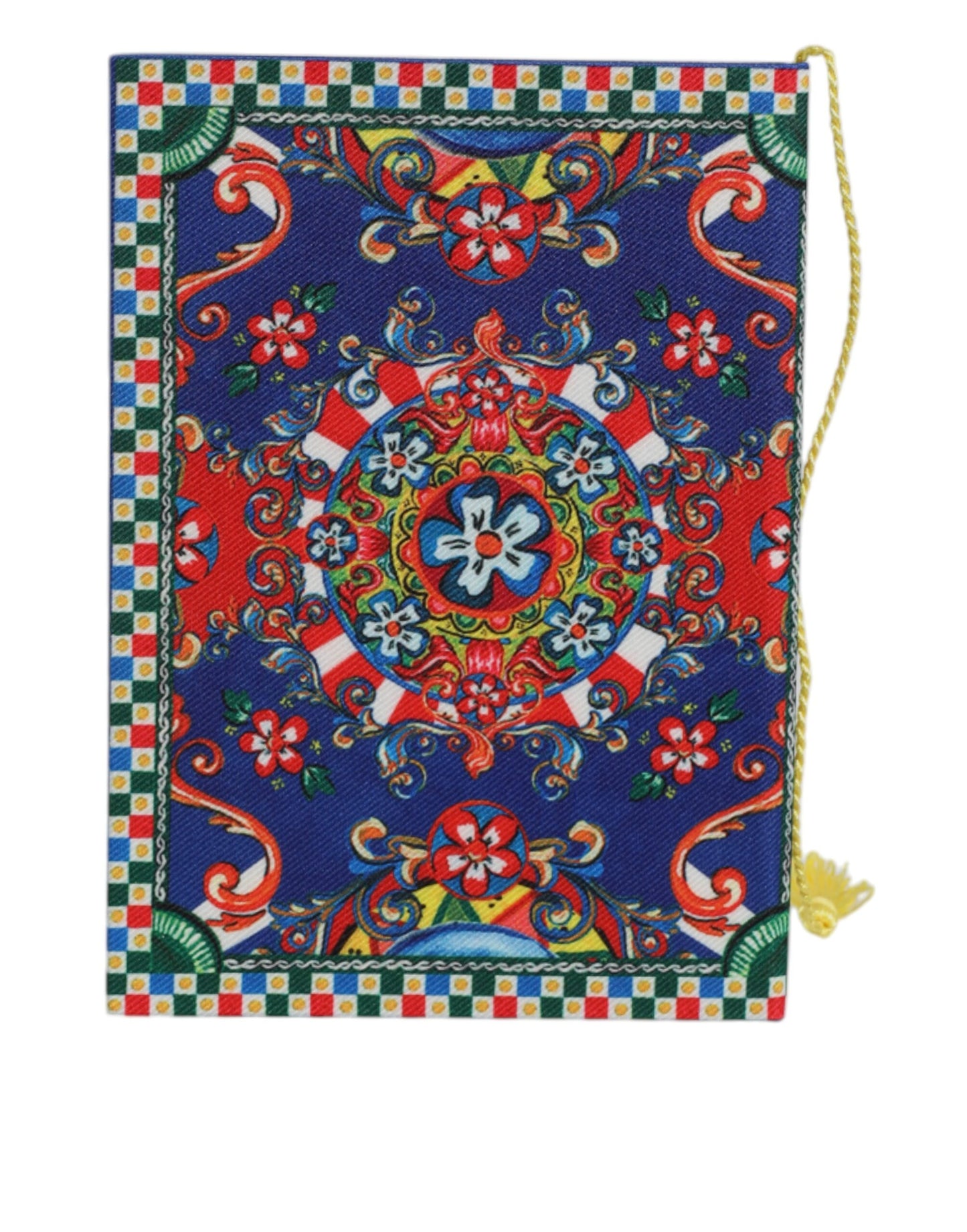 Dolce & Gabbana Mehrfarbiges Polyester-Notizbuch mit Carretto Siciliano-Aufdruck