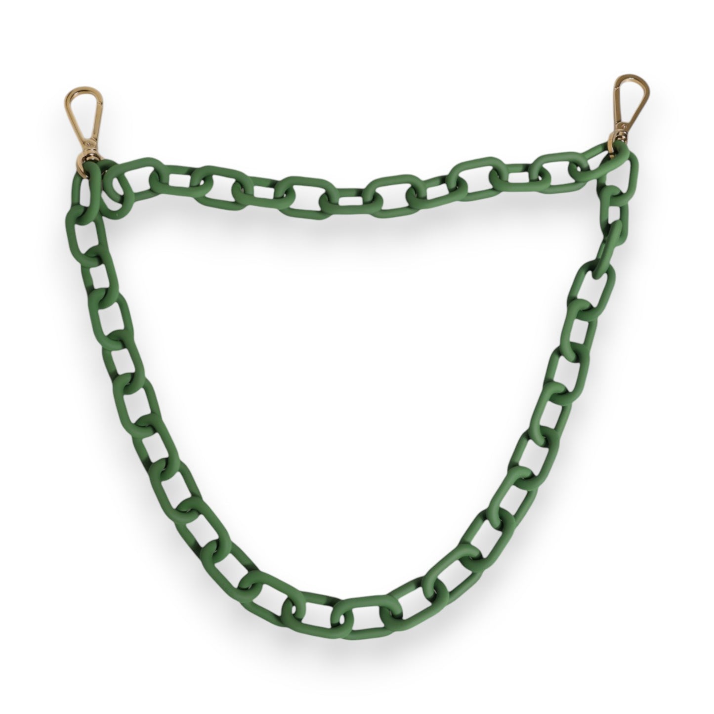 Dolce & Gabbana Grüne Plexy-Acryl-Geldbörsenkette mit klobiger Goldbeschläge