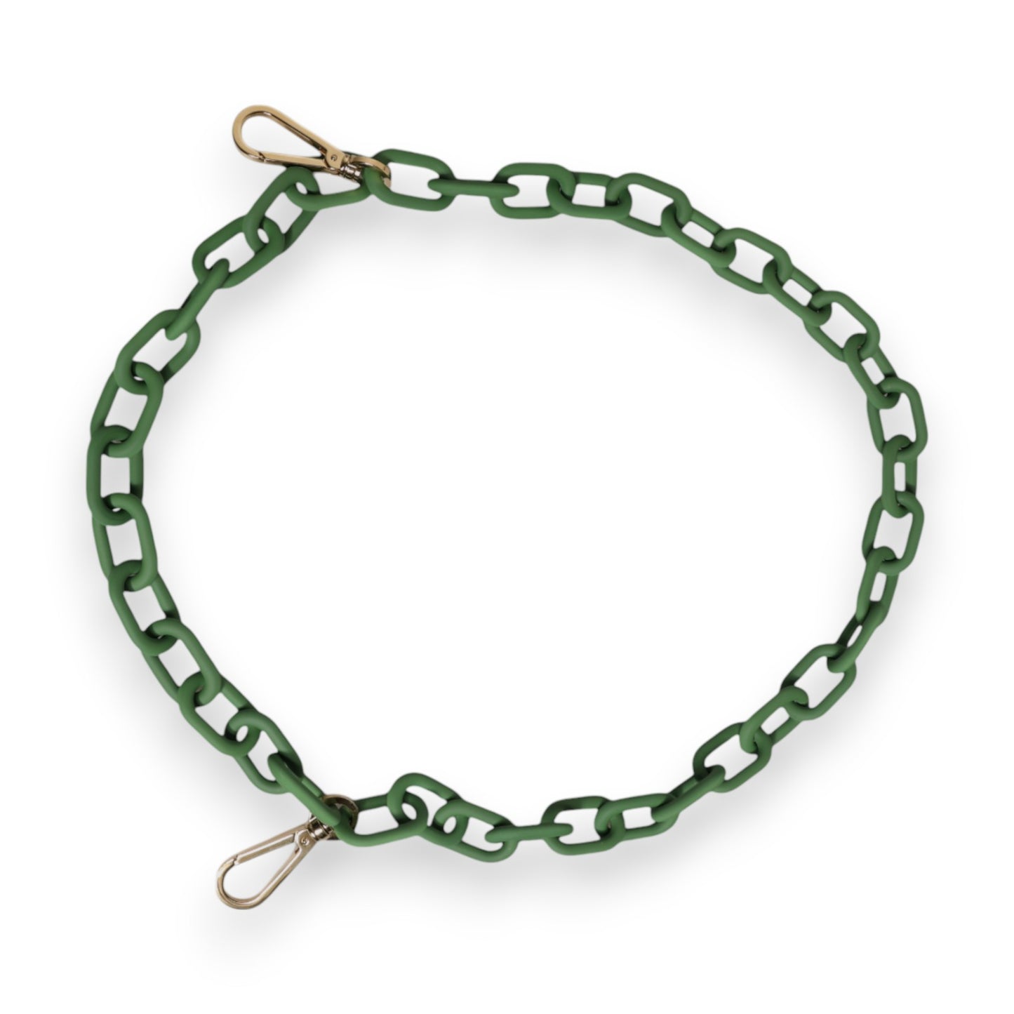 Dolce & Gabbana Grüne Plexy-Acryl-Geldbörsenkette mit klobiger Goldbeschläge