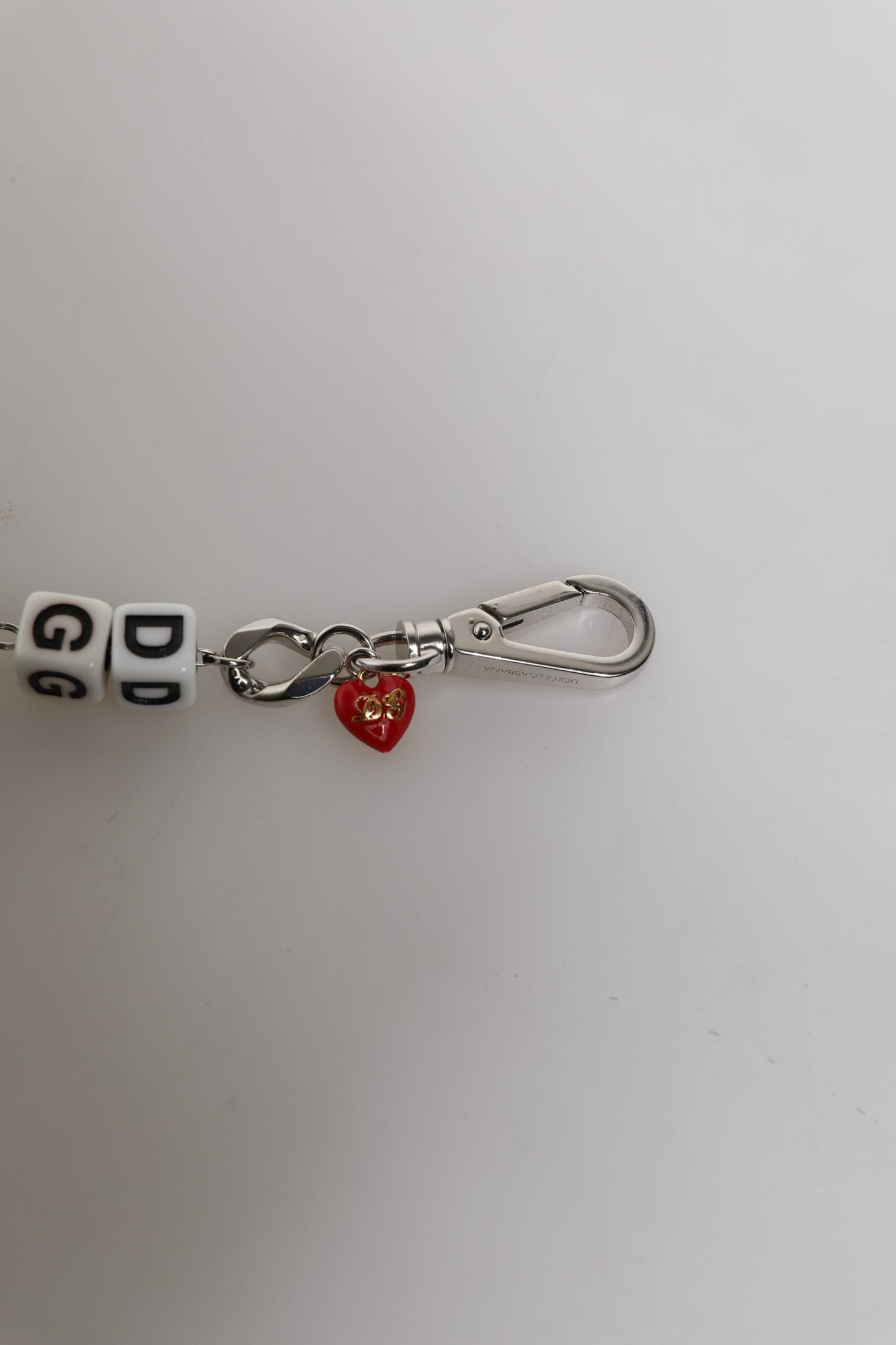 Dolce & Gabbana – Charm-Armband mit Würfel-Logo aus silberfarbenem Messing