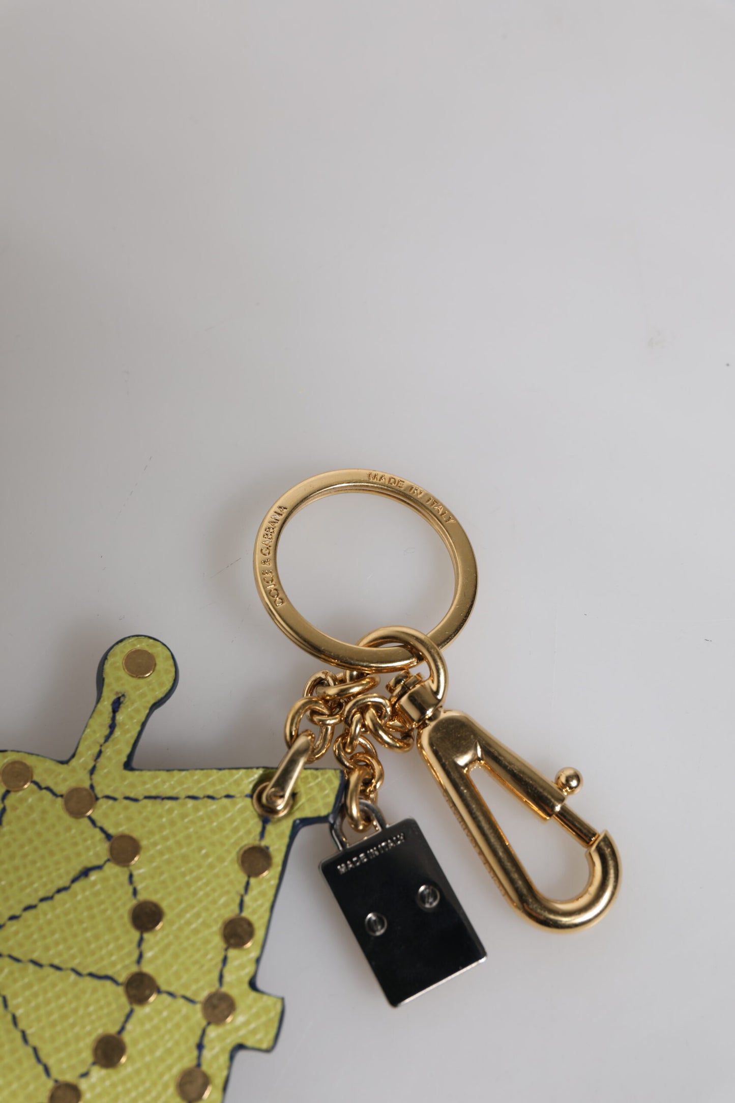 Dolce & Gabbana Mehrfarbiger goldfarbener Carretto-Schlüsselanhänger