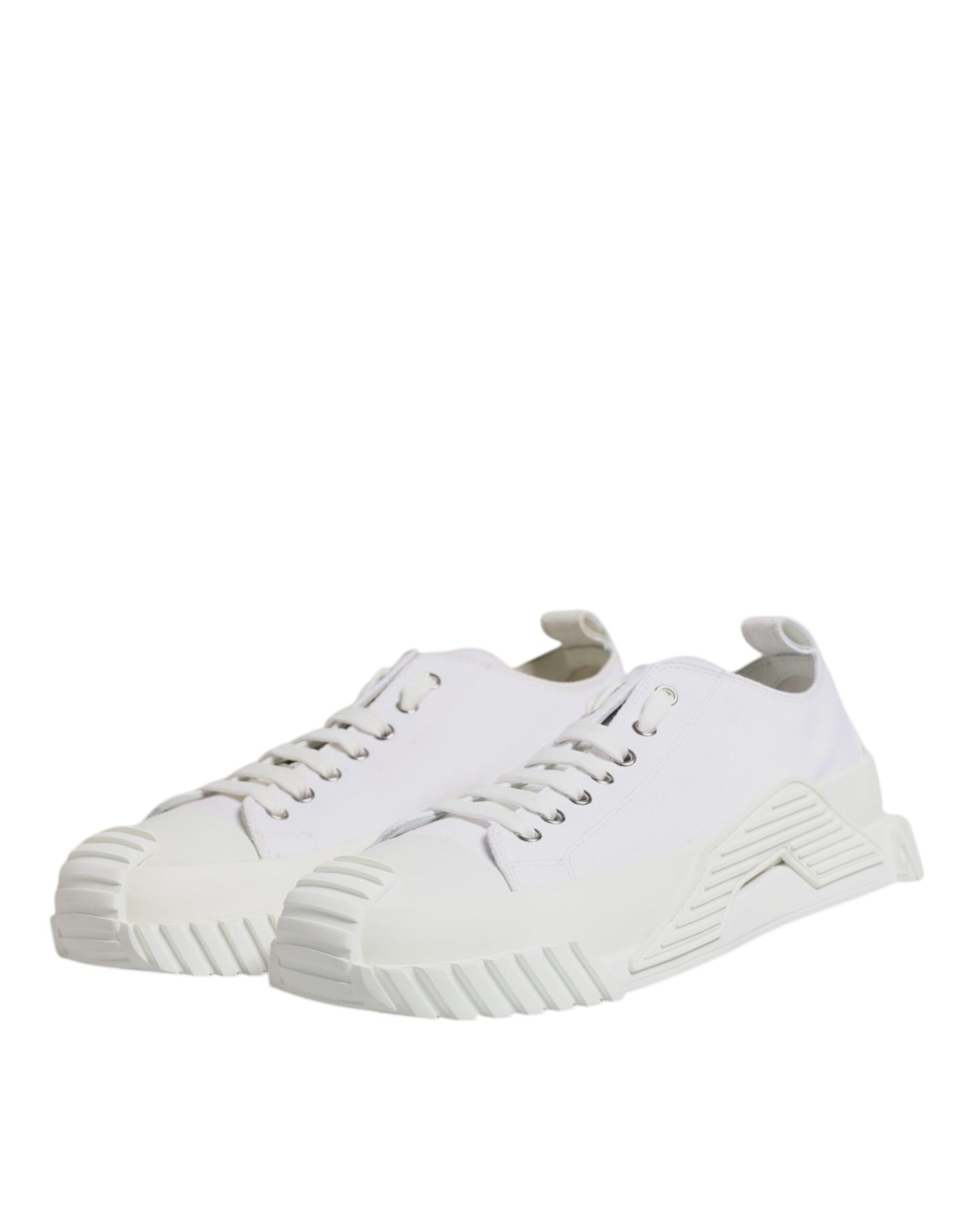 Dolce & Gabbana – Weiße Leder-Sneakers „NS1“ in Niedrig