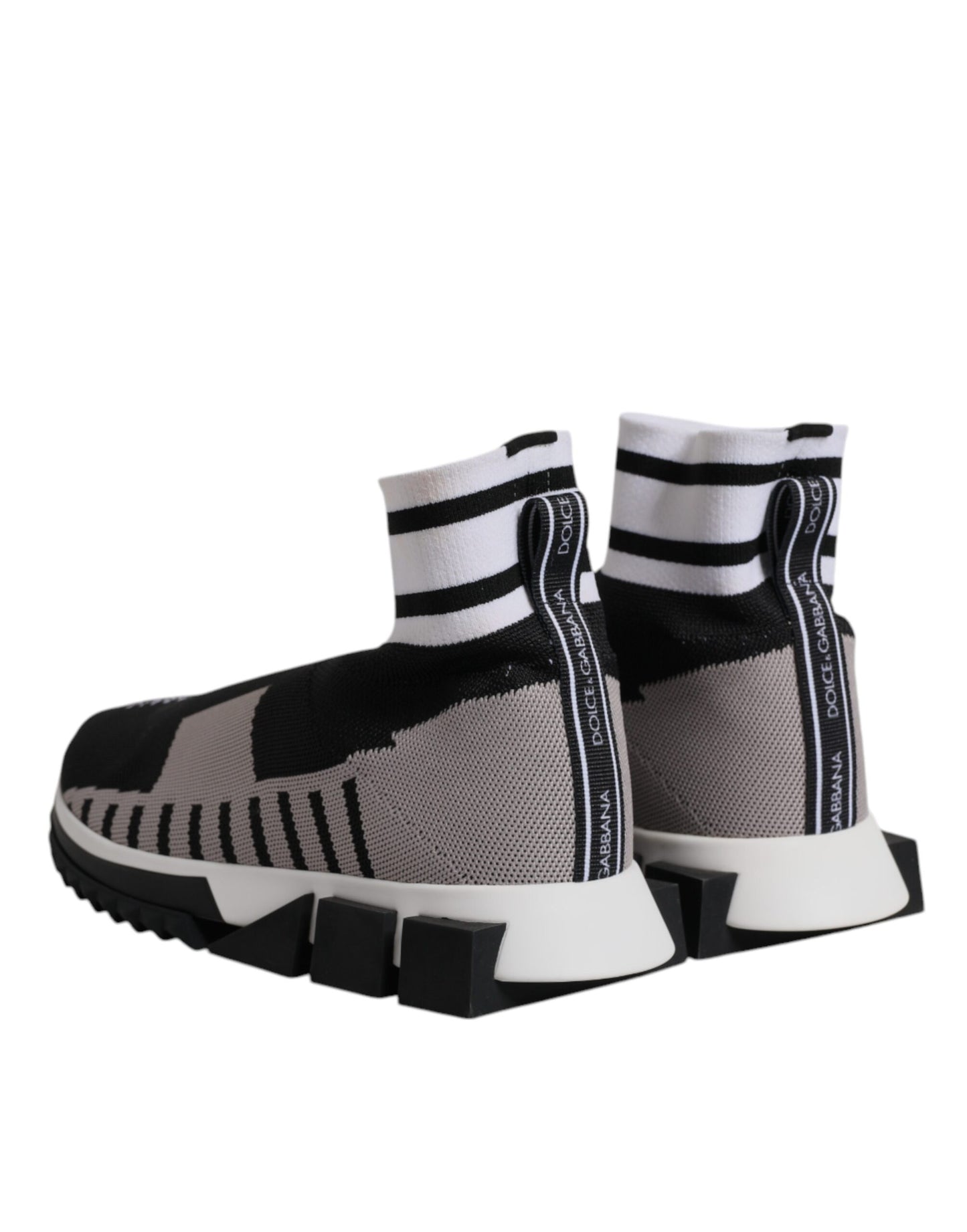 Dolce & Gabbana Schwarz Grau Sorrento Socken Frauen Sneakers Schuhe