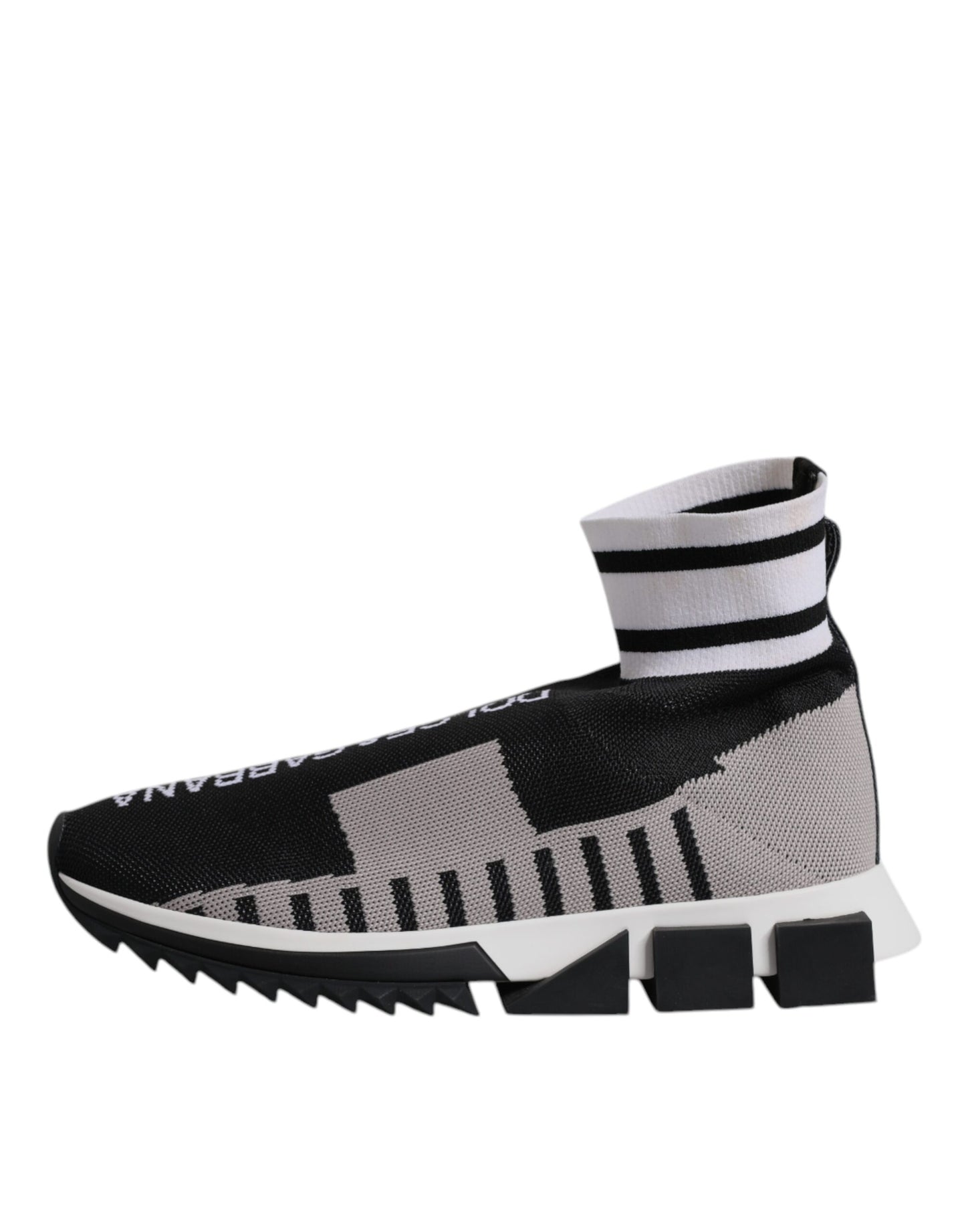 Dolce & Gabbana Schwarz Grau Sorrento Socken Frauen Sneakers Schuhe