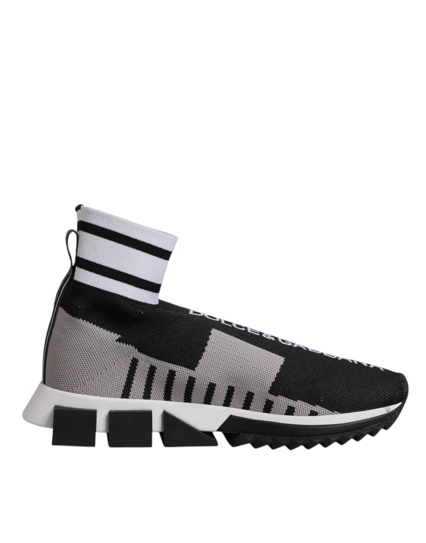 Dolce & Gabbana Schwarz Grau Sorrento Socken Frauen Sneakers Schuhe
