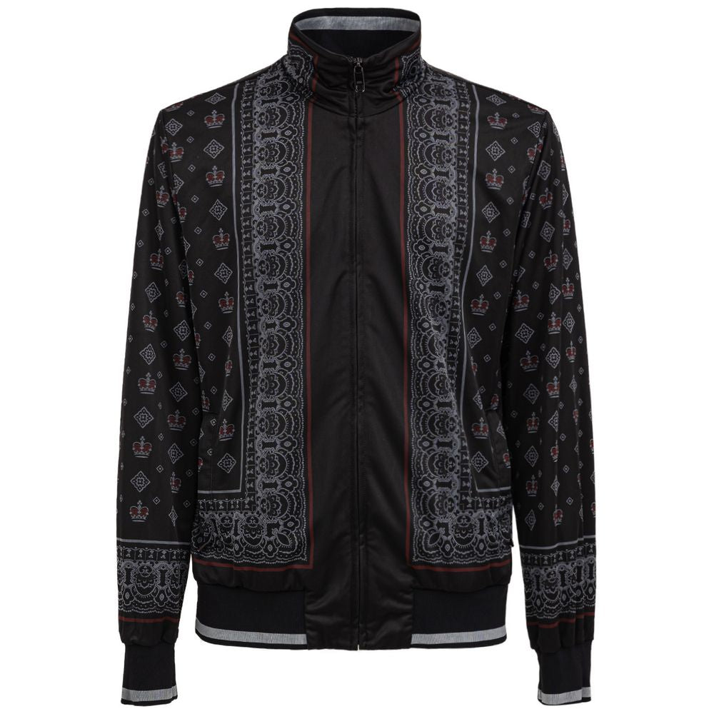 Dolce & Gabbana Schwarzes Polyester-Sweatshirt