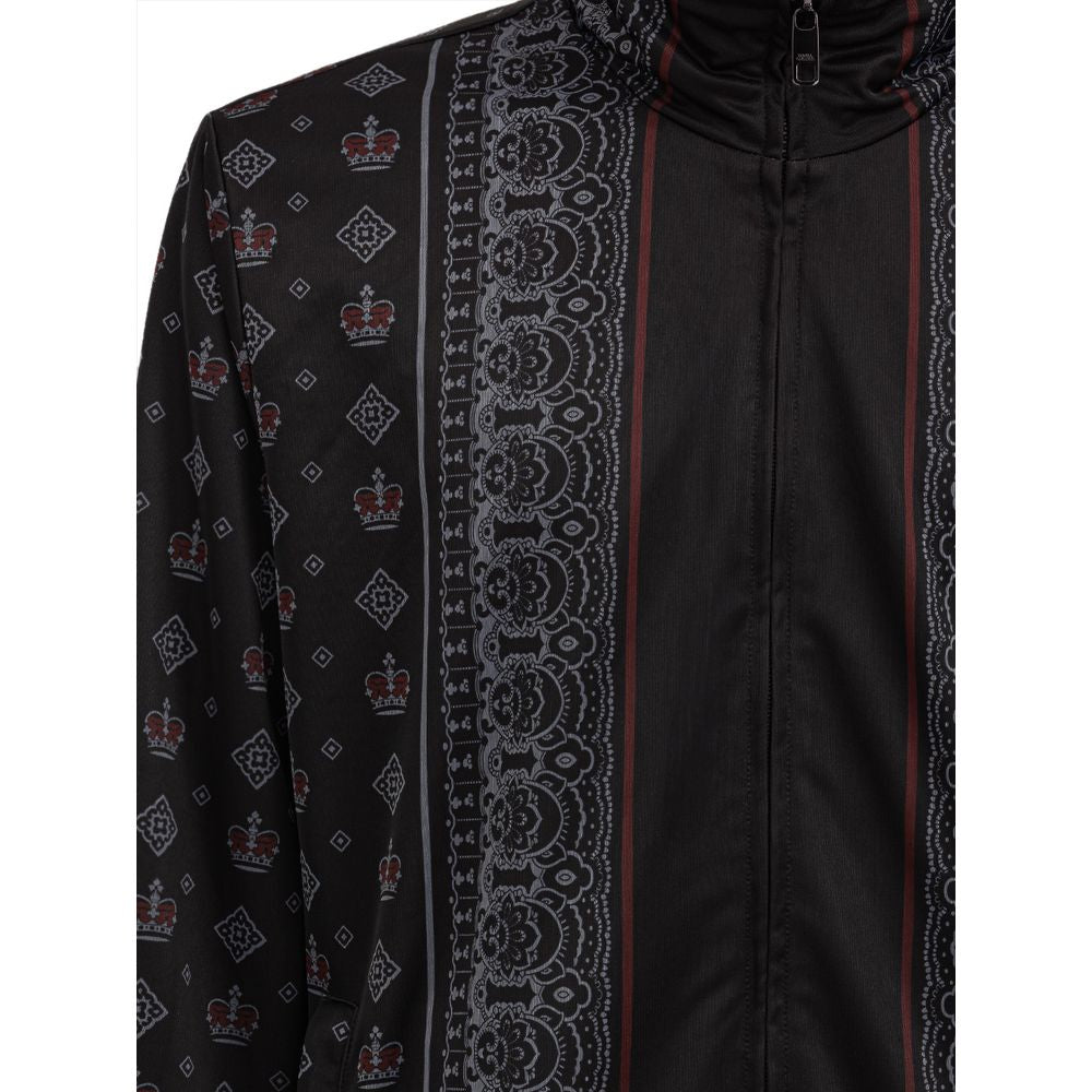 Dolce & Gabbana Schwarzes Polyester-Sweatshirt