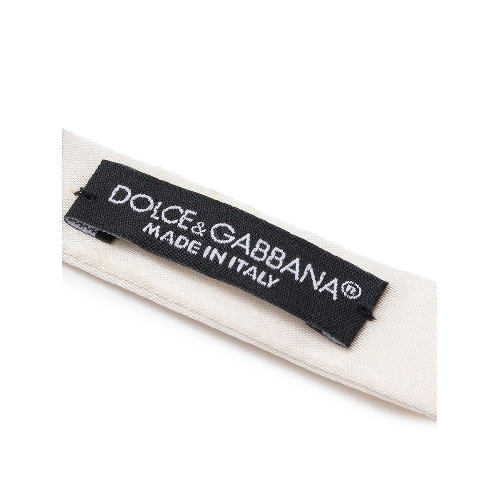 Dolce & Gabbana Weiße Seidenfliege