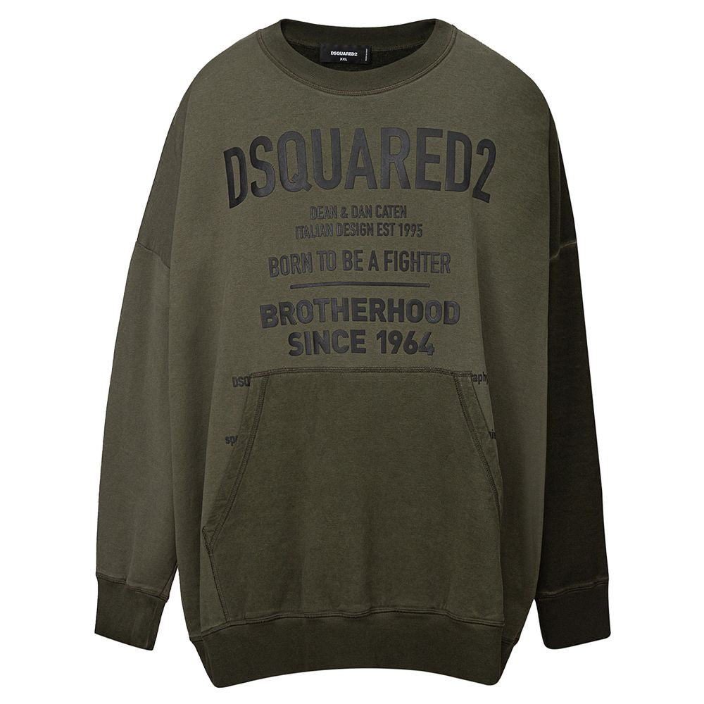 Dsquared² Grüner Baumwoll-Kapuzenpullover