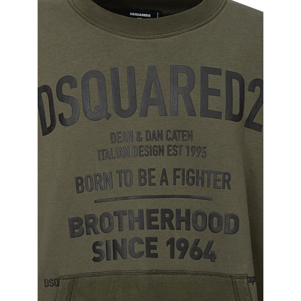 Dsquared² Grüner Baumwoll-Kapuzenpullover