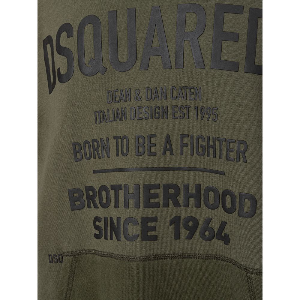 Dsquared² Grüner Baumwoll-Kapuzenpullover