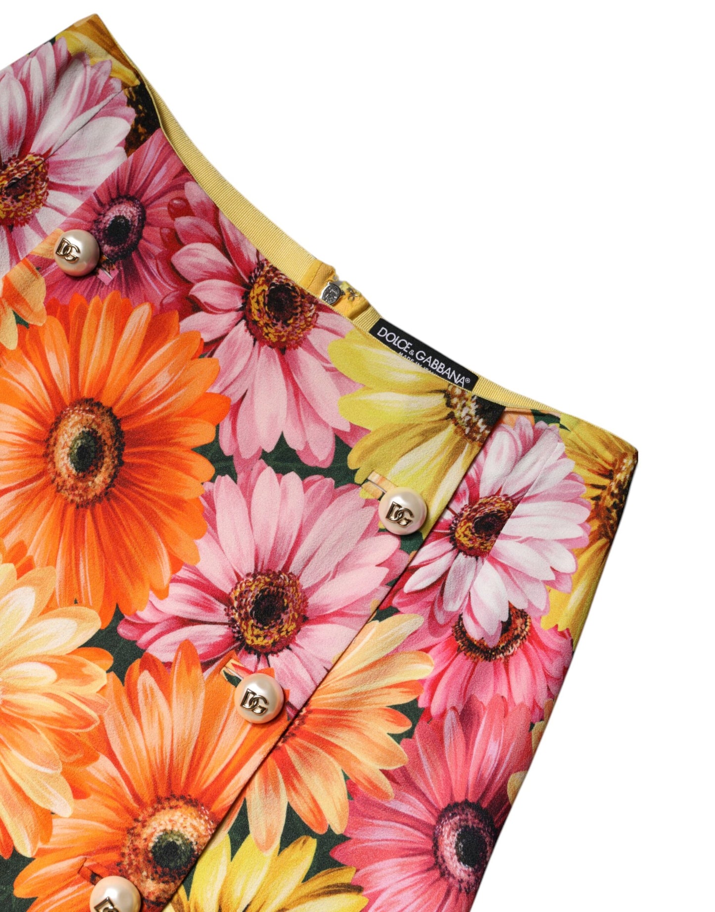 Dolce & Gabbana – Mehrfarbiger Minirock mit hoher Taille und Blumenmuster