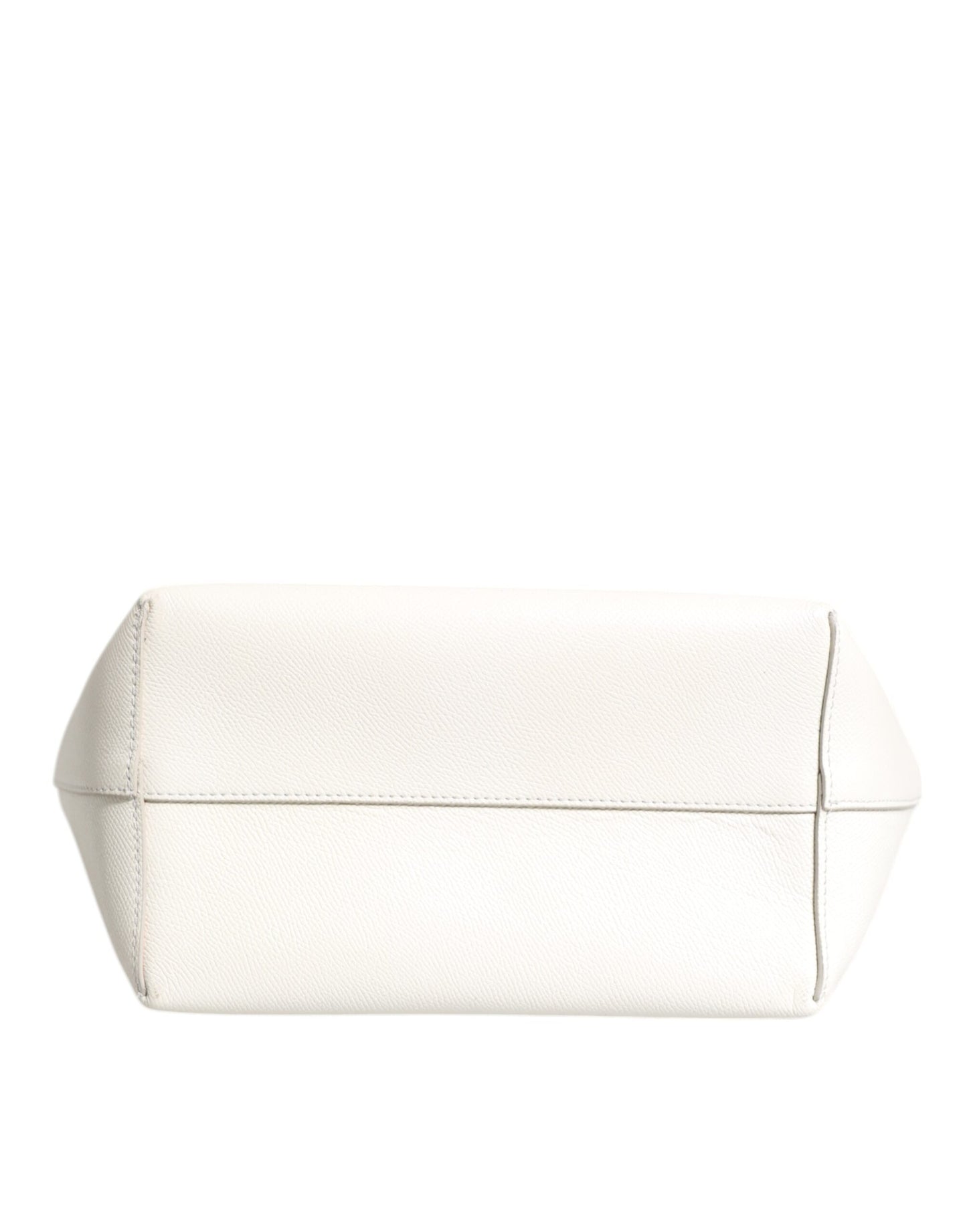 Dolce & Gabbana #DG BEATRICE Tote Bag mit Henkel aus weißem Leder