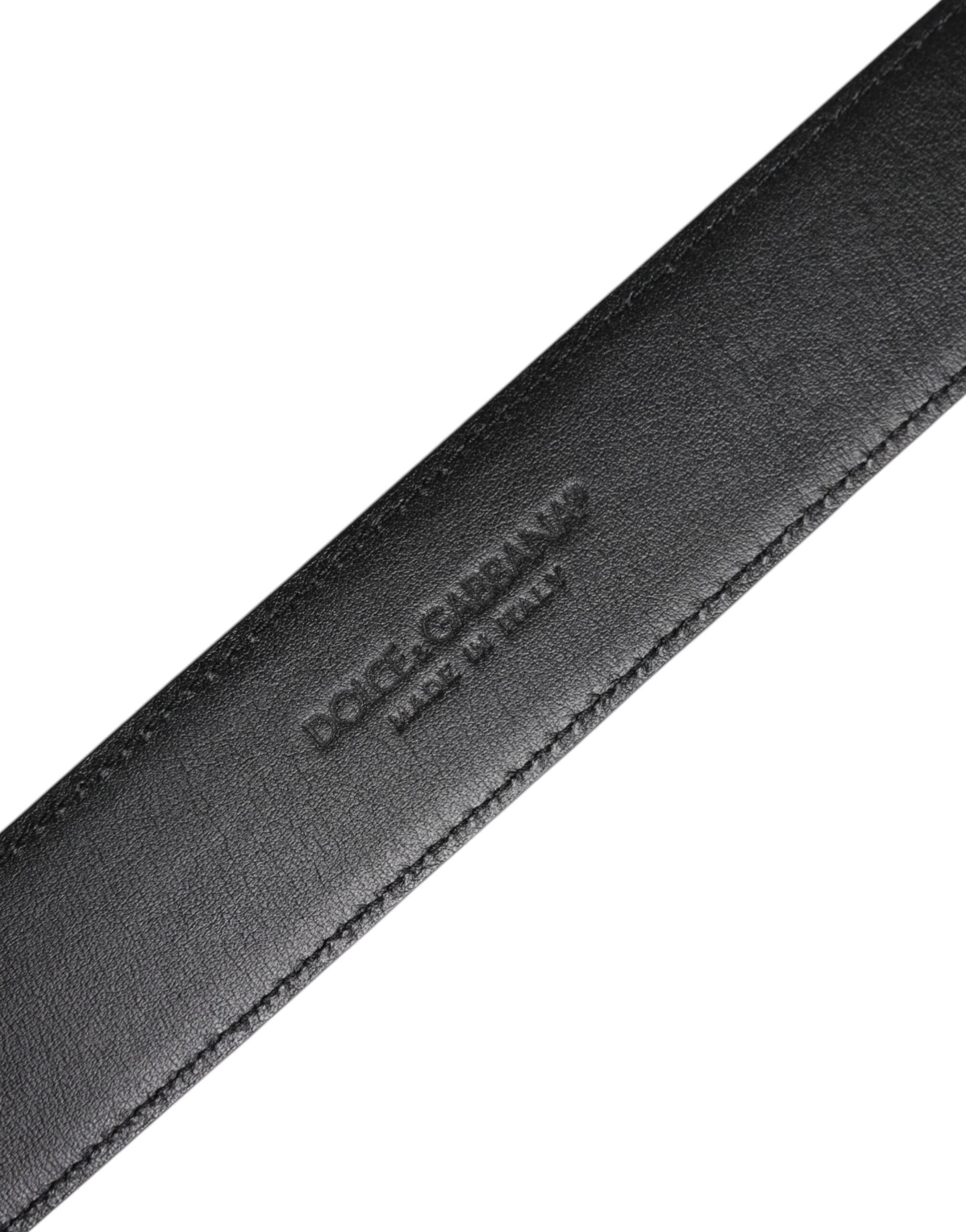 Dolce & Gabbana Klassischer Gürtel aus schwarzem Leder mit Metallschnalle