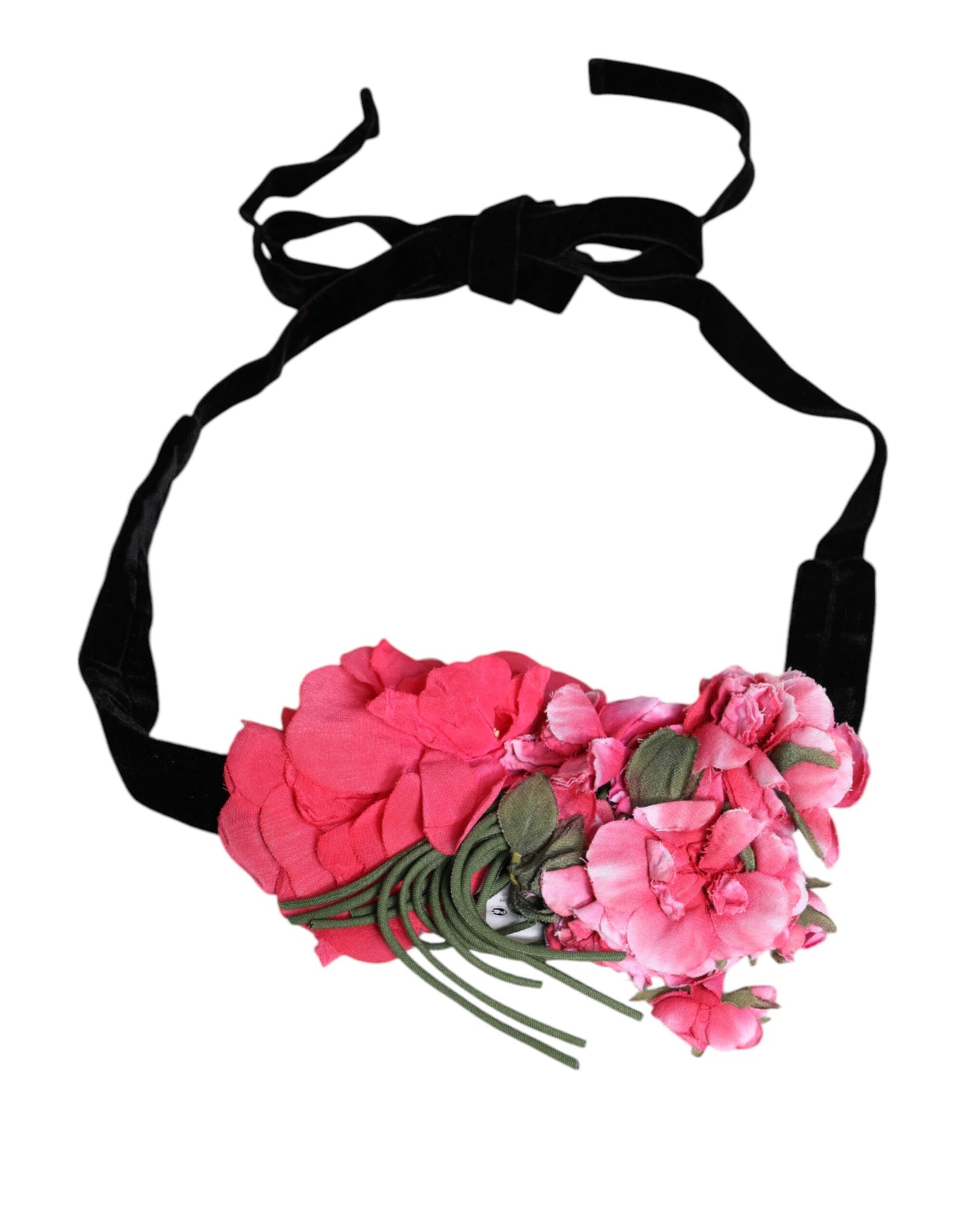 Dolce & Gabbana – Mehrfarbiger Bindegürtel mit Blumenapplikation