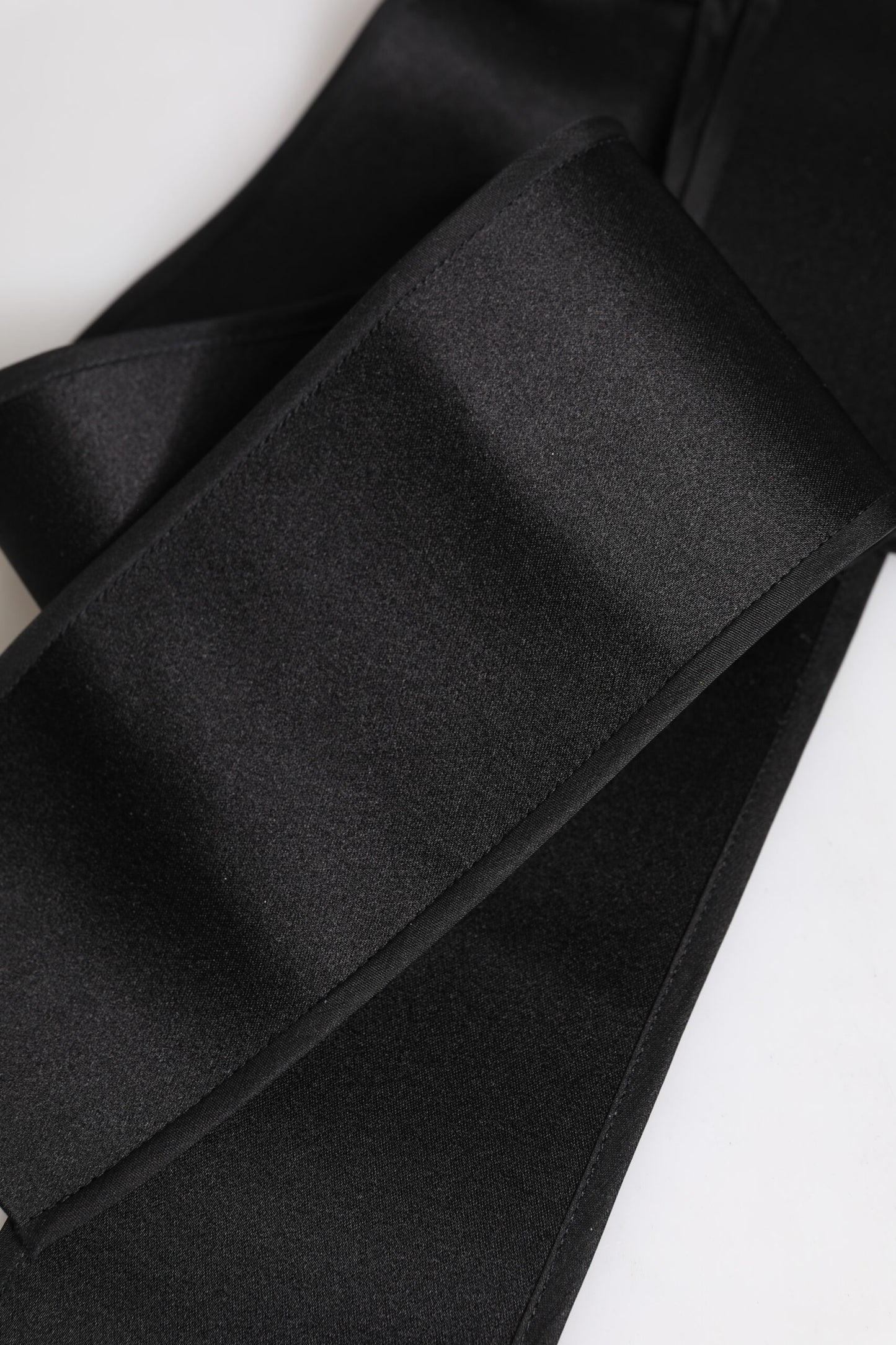 Dolce & Gabbana – breiter Taillengürtel aus schwarzem Satin