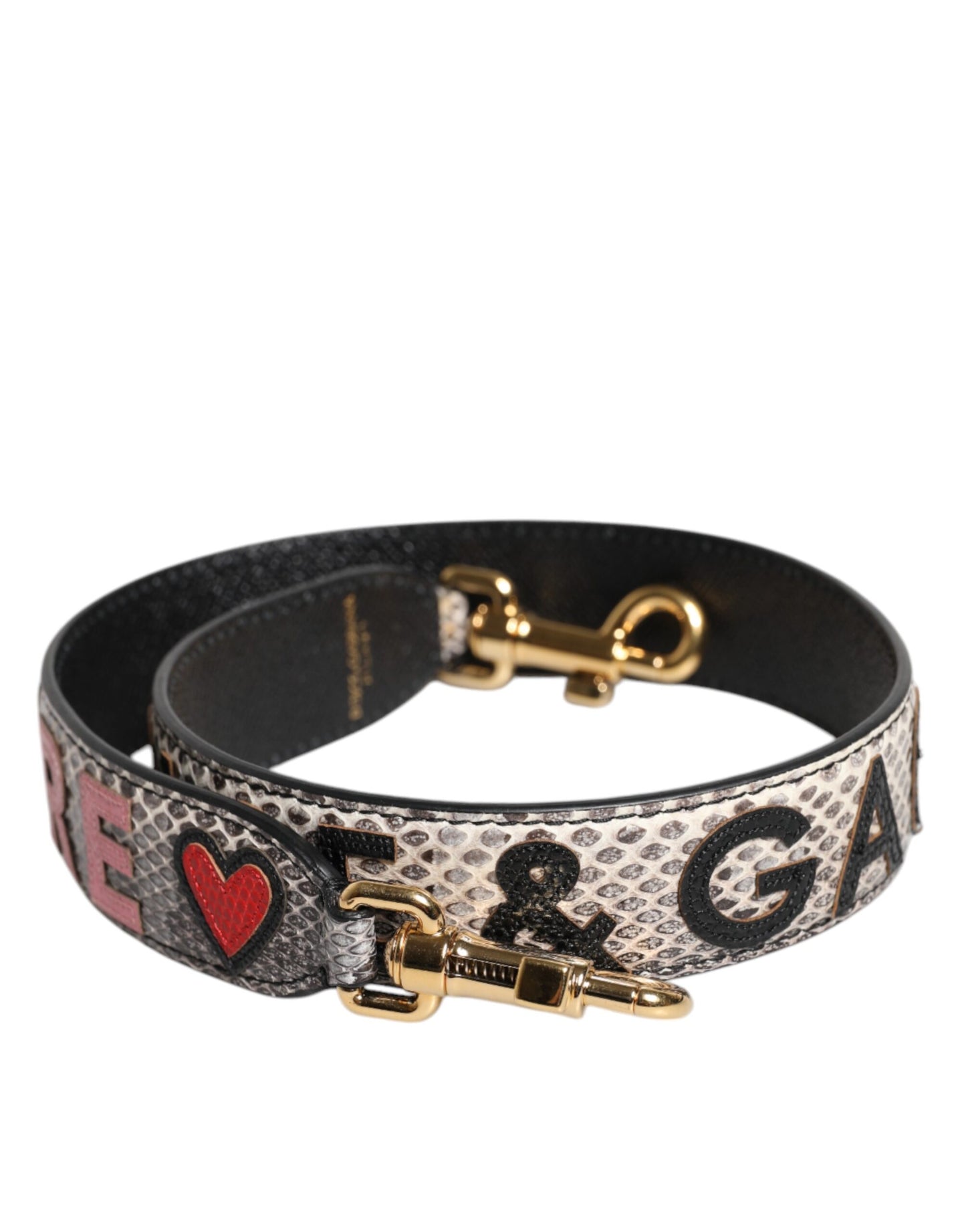 Dolce & Gabbana Mehrfarbiger Schultergurt für die DG AMORE-Patch-Tasche