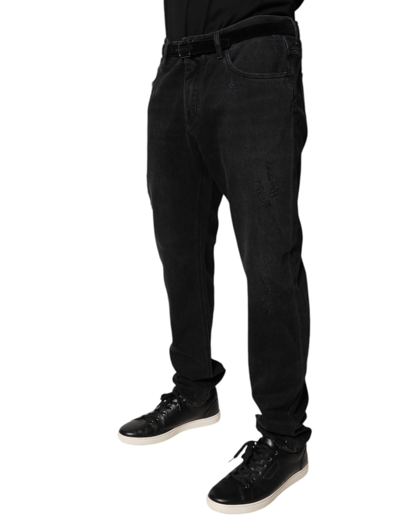 Dolce & Gabbana Schwarze Skinny-Jeans aus Baumwolle für Herren