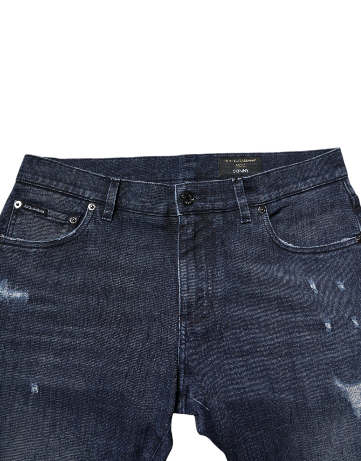 Dolce & Gabbana Blaue Skinny Jeans aus Baumwollstretch für Herren