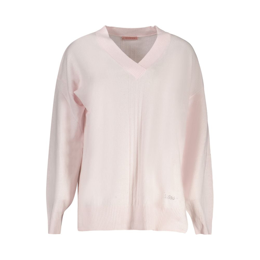 Guess Jeans Rosa Acryl Damen Pullover