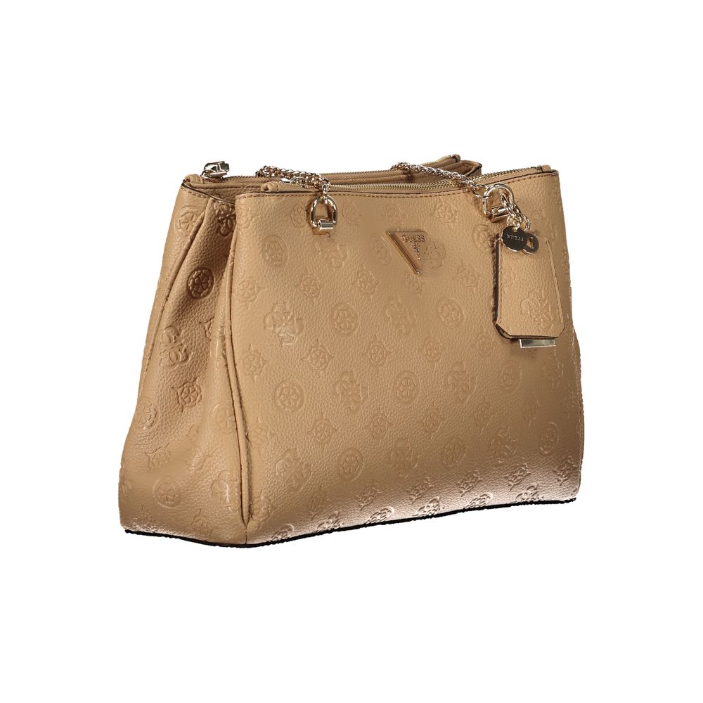 Guess Jeans Beige Polyethylen Damen Handtasche