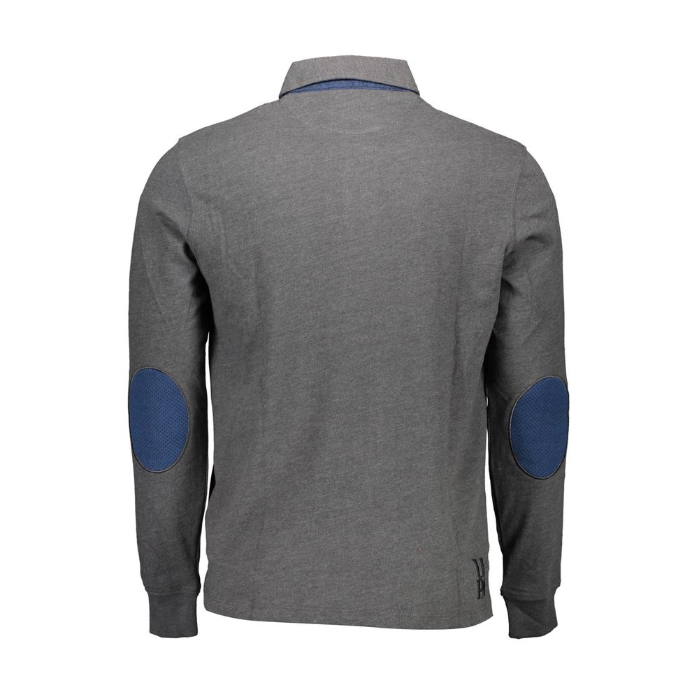 US POLO ASSN. Graues Herren-Poloshirt aus Baumwolle