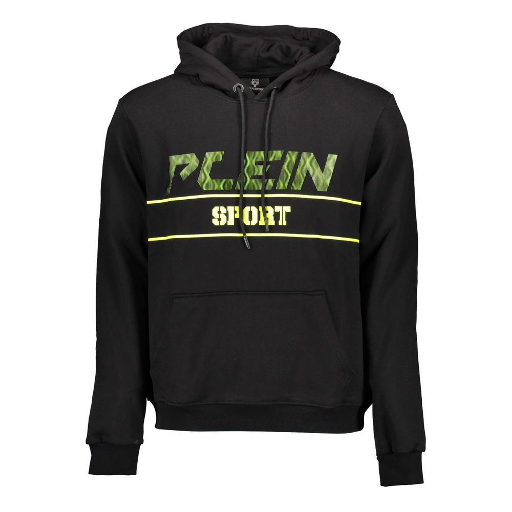 Plein Sport Herren-Kapuzenpullover aus schwarzer Baumwolle