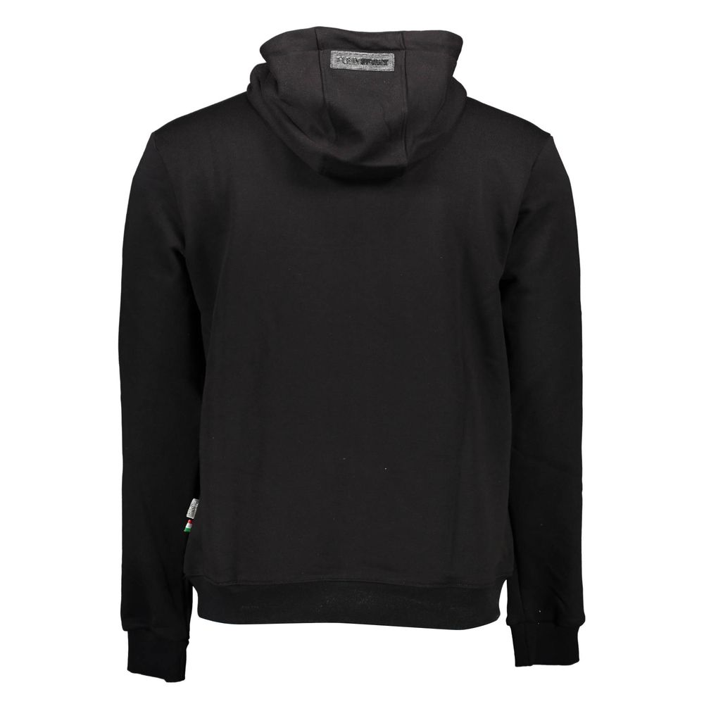 Plein Sport Herren-Kapuzenpullover aus schwarzer Baumwolle