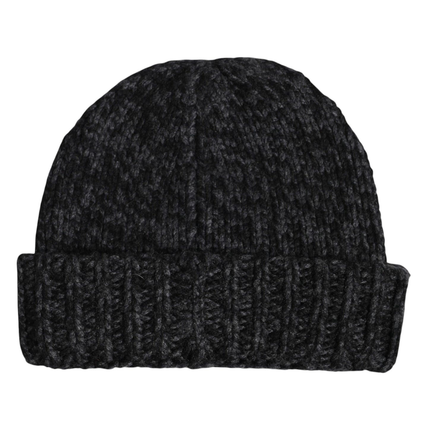 Dolce & Gabbana Graue Kaschmir-Strickmütze für den Winter