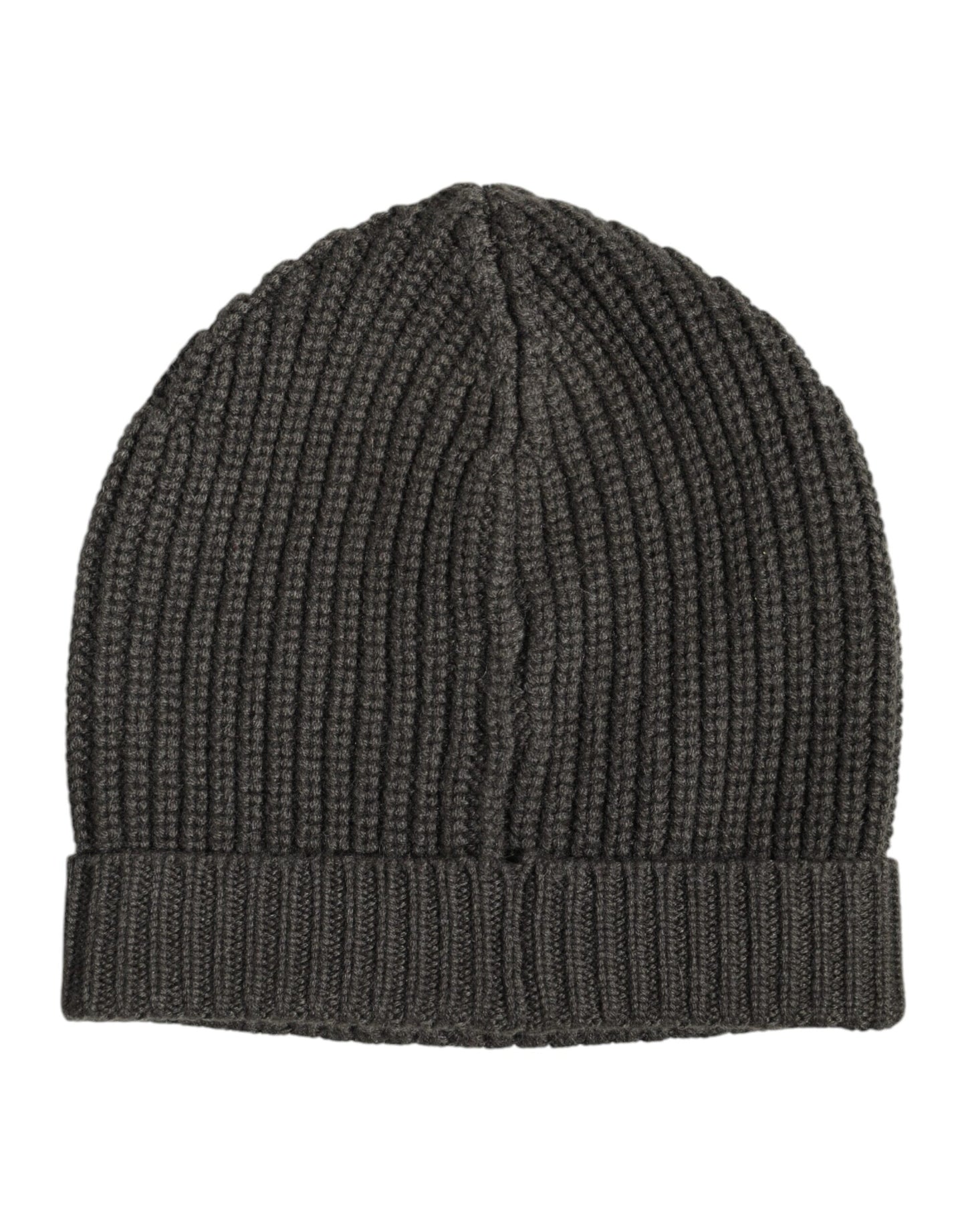 Dolce & Gabbana Wintermütze aus dunkelgrauem Kaschmirstrick