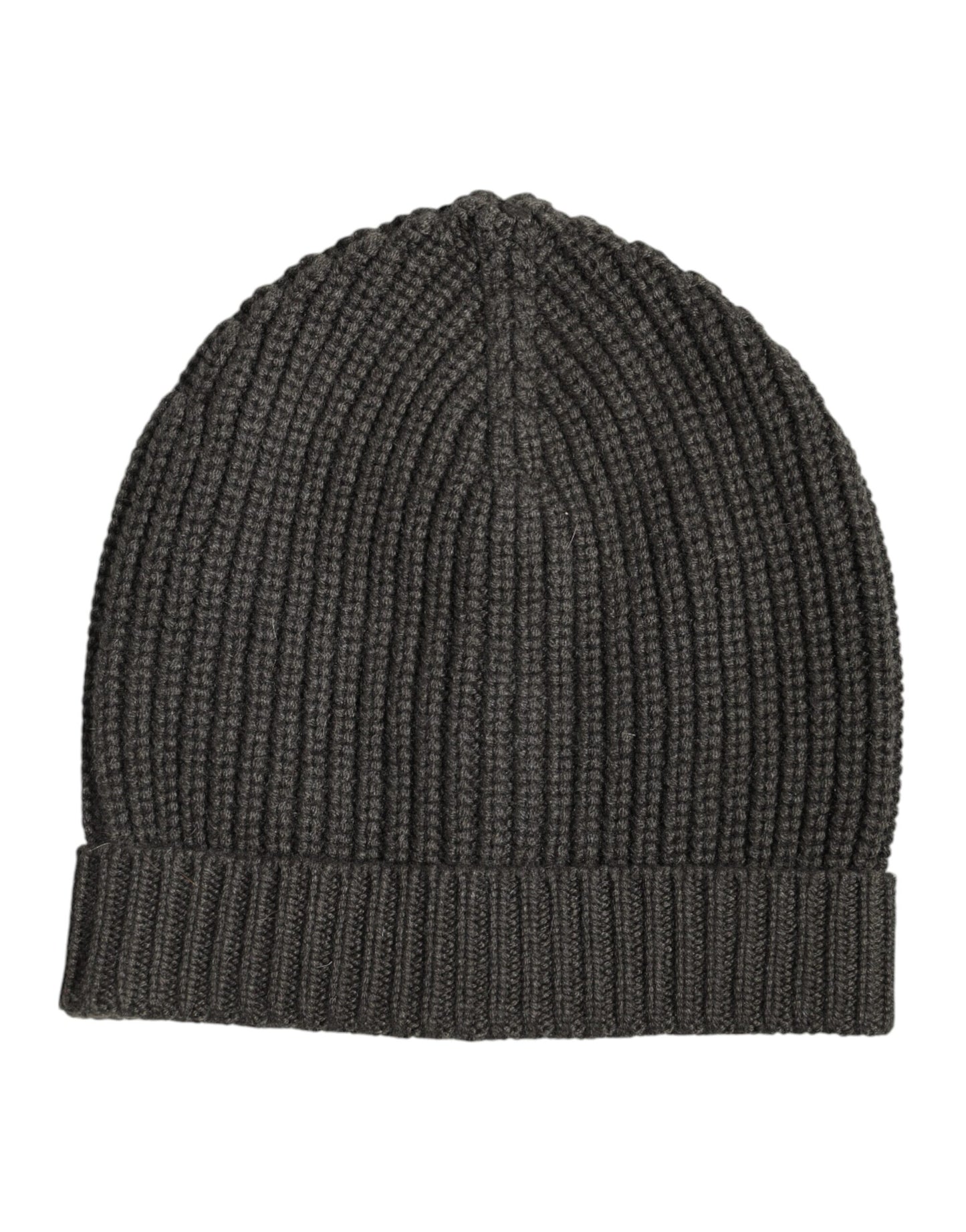 Dolce & Gabbana Wintermütze aus dunkelgrauem Kaschmirstrick