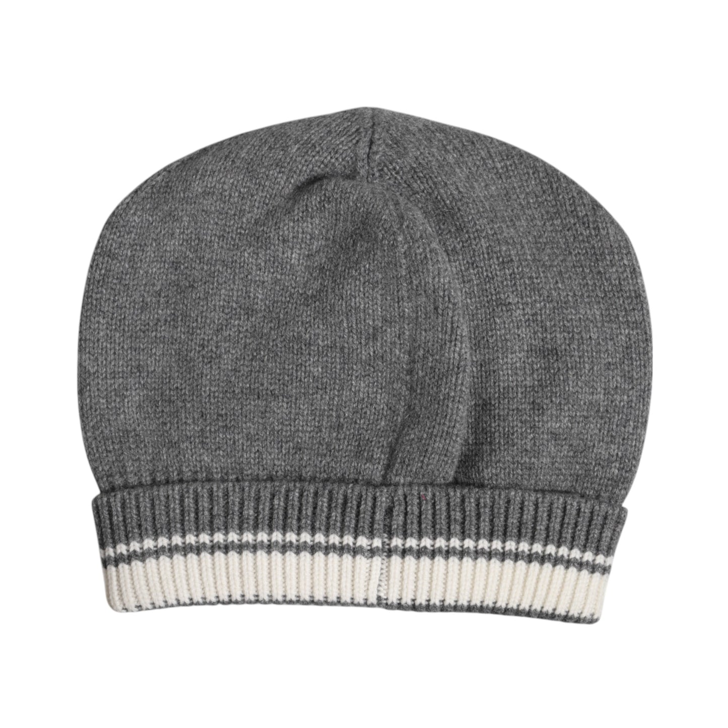 Dolce & Gabbana Graue Kaschmir-Strickmütze für den Winter