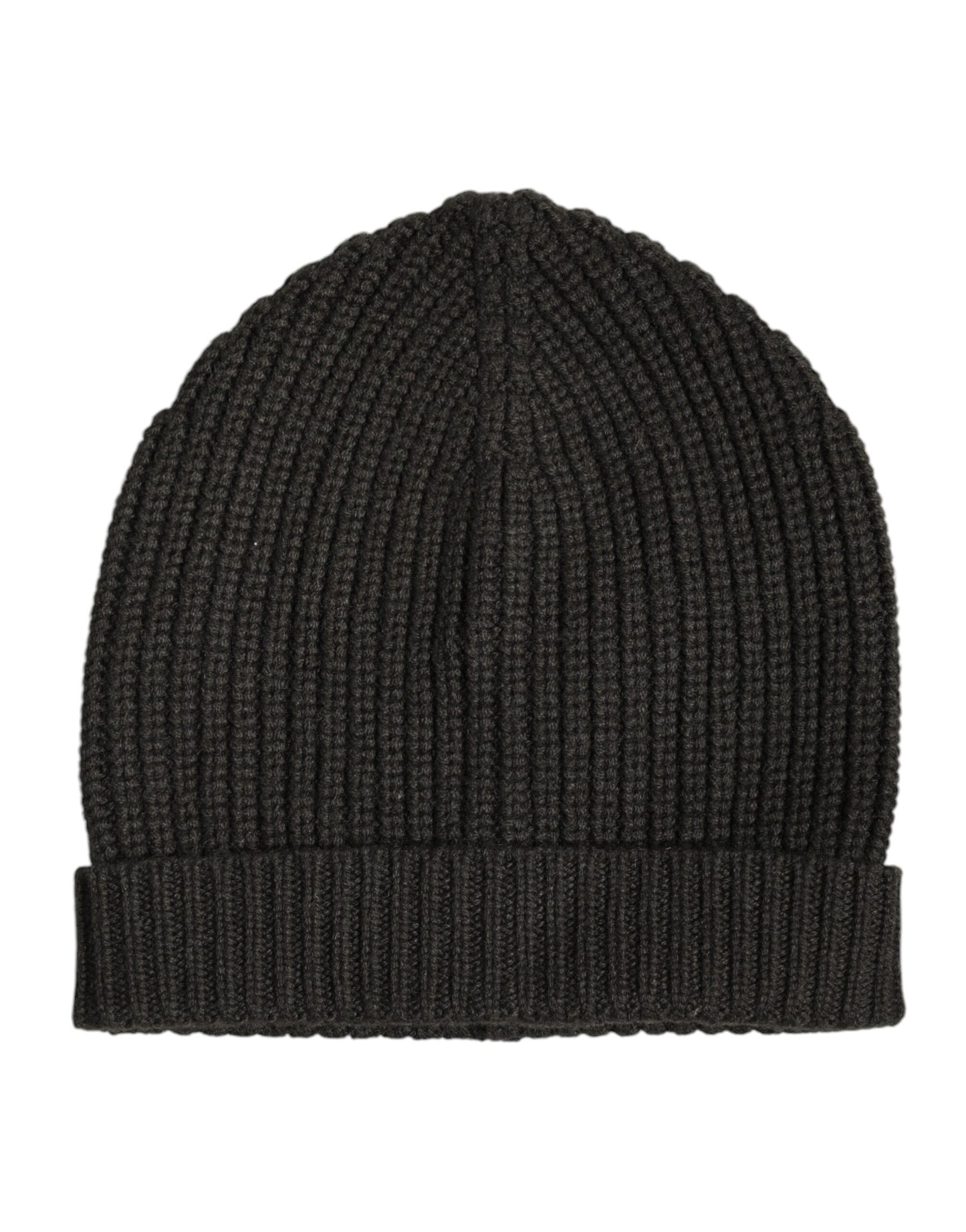 Dolce & Gabbana Wintermütze aus dunkelgrauem Kaschmirstrick