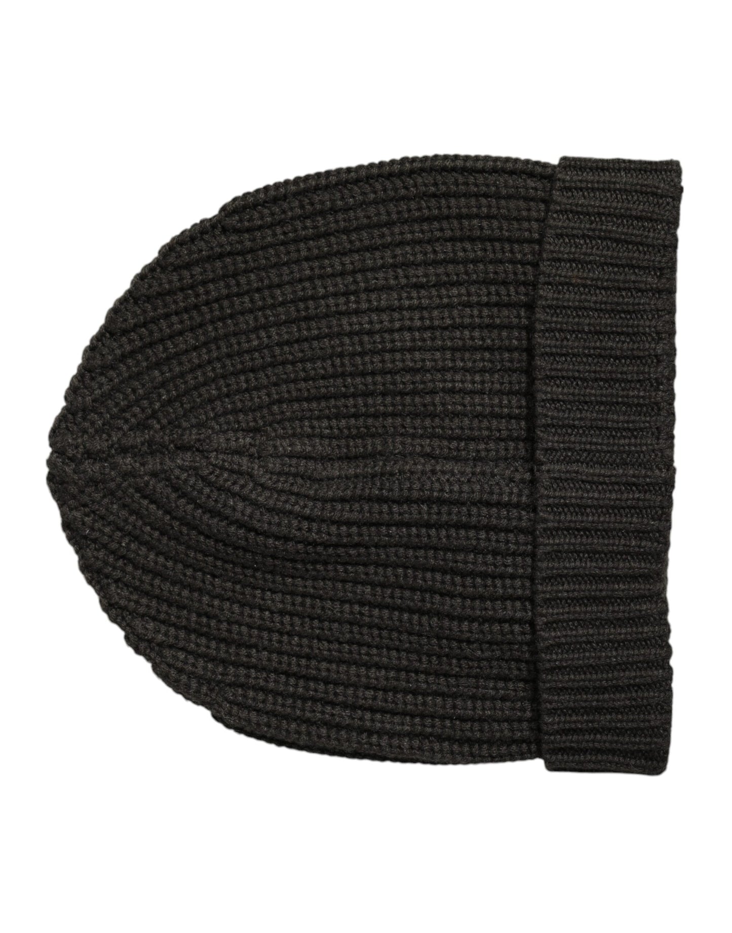 Dolce & Gabbana Wintermütze aus dunkelgrauem Kaschmirstrick