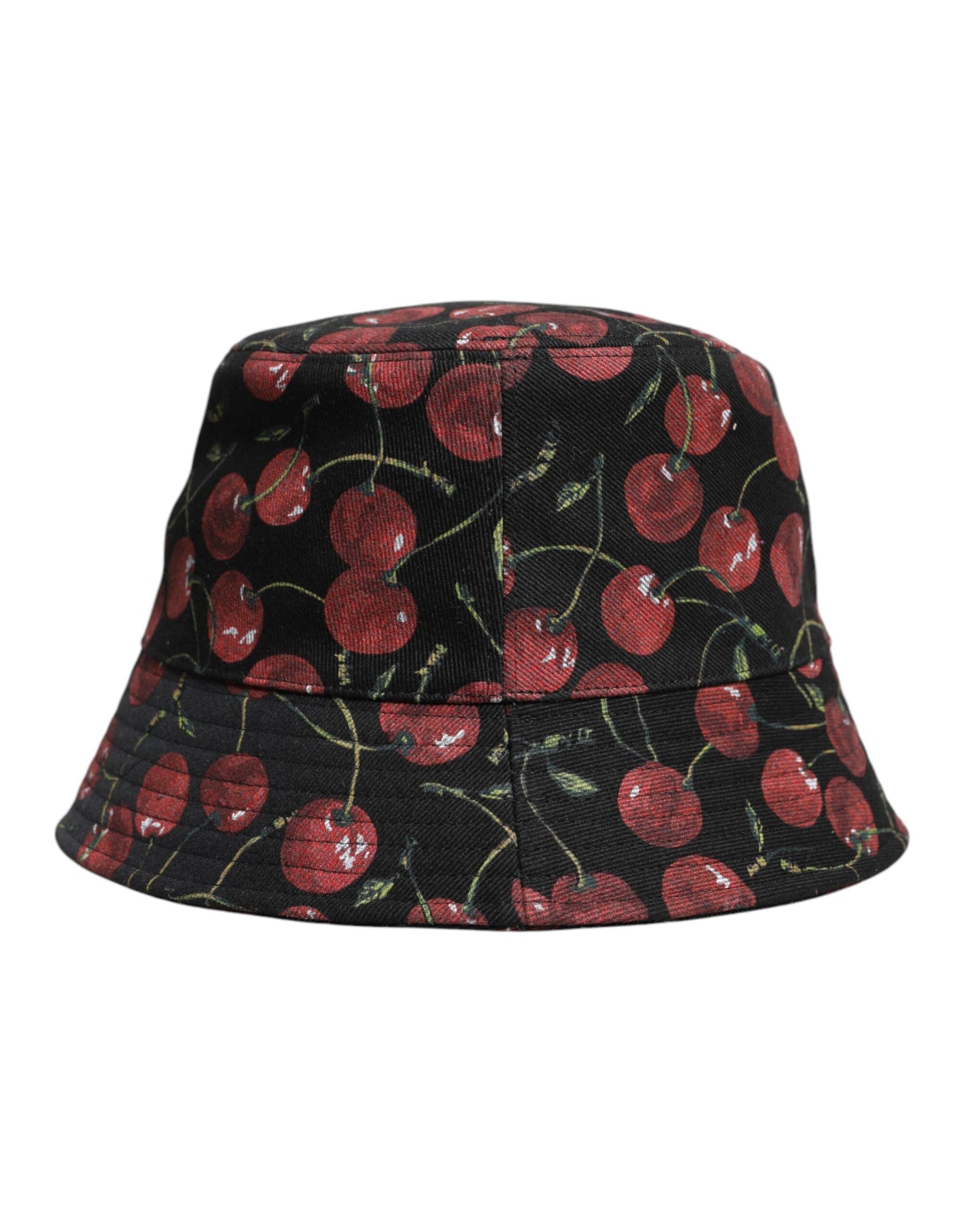Dolce & Gabbana – Fischerhut aus schwarzer Baumwolle mit breiter Krempe und Aufdruck