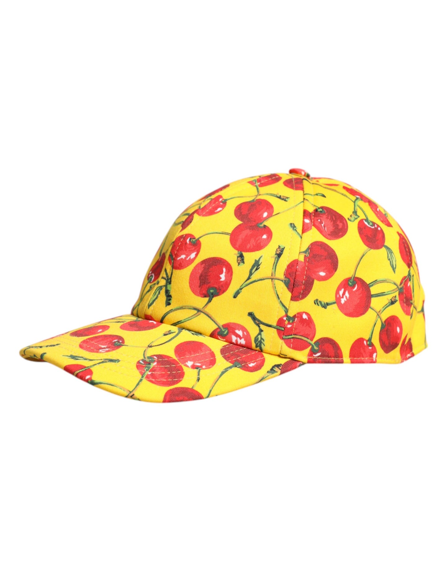 Dolce & Gabbana – Gelbe Baseballkappe aus bedruckter Baumwolle mit 6 Paneelen