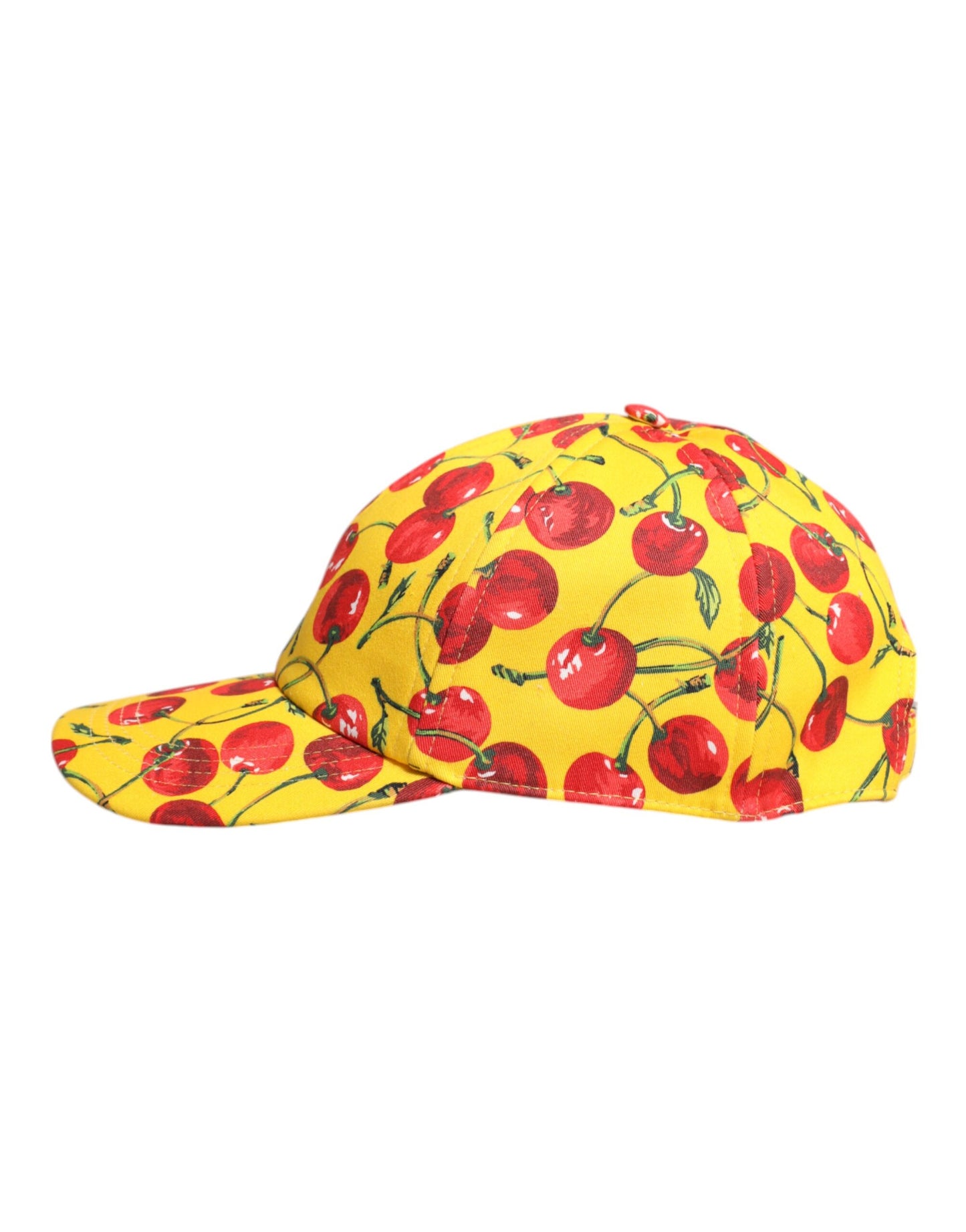 Dolce & Gabbana – Gelbe Baseballkappe aus bedruckter Baumwolle mit 6 Paneelen