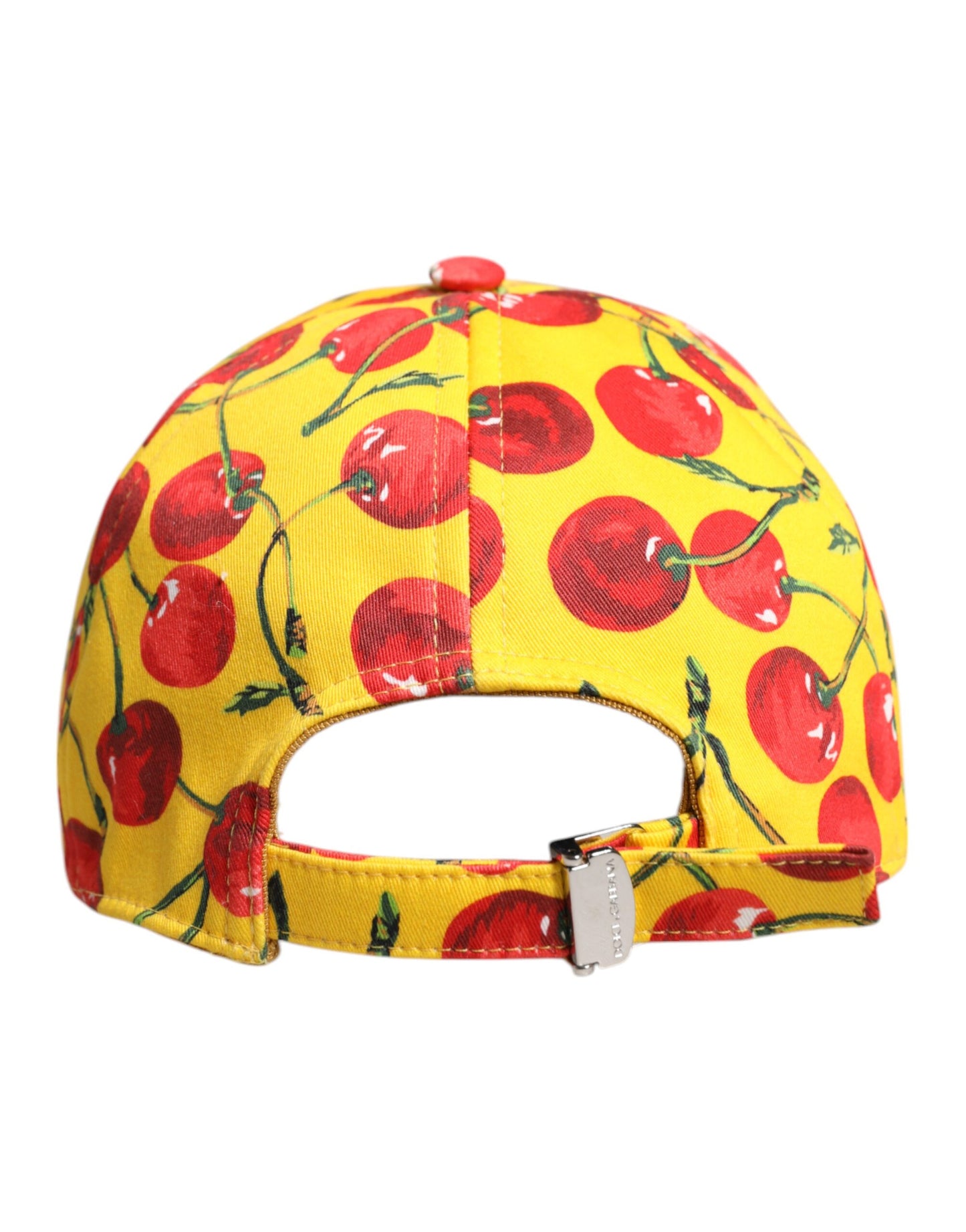 Dolce & Gabbana – Gelbe Baseballkappe aus bedruckter Baumwolle mit 6 Paneelen