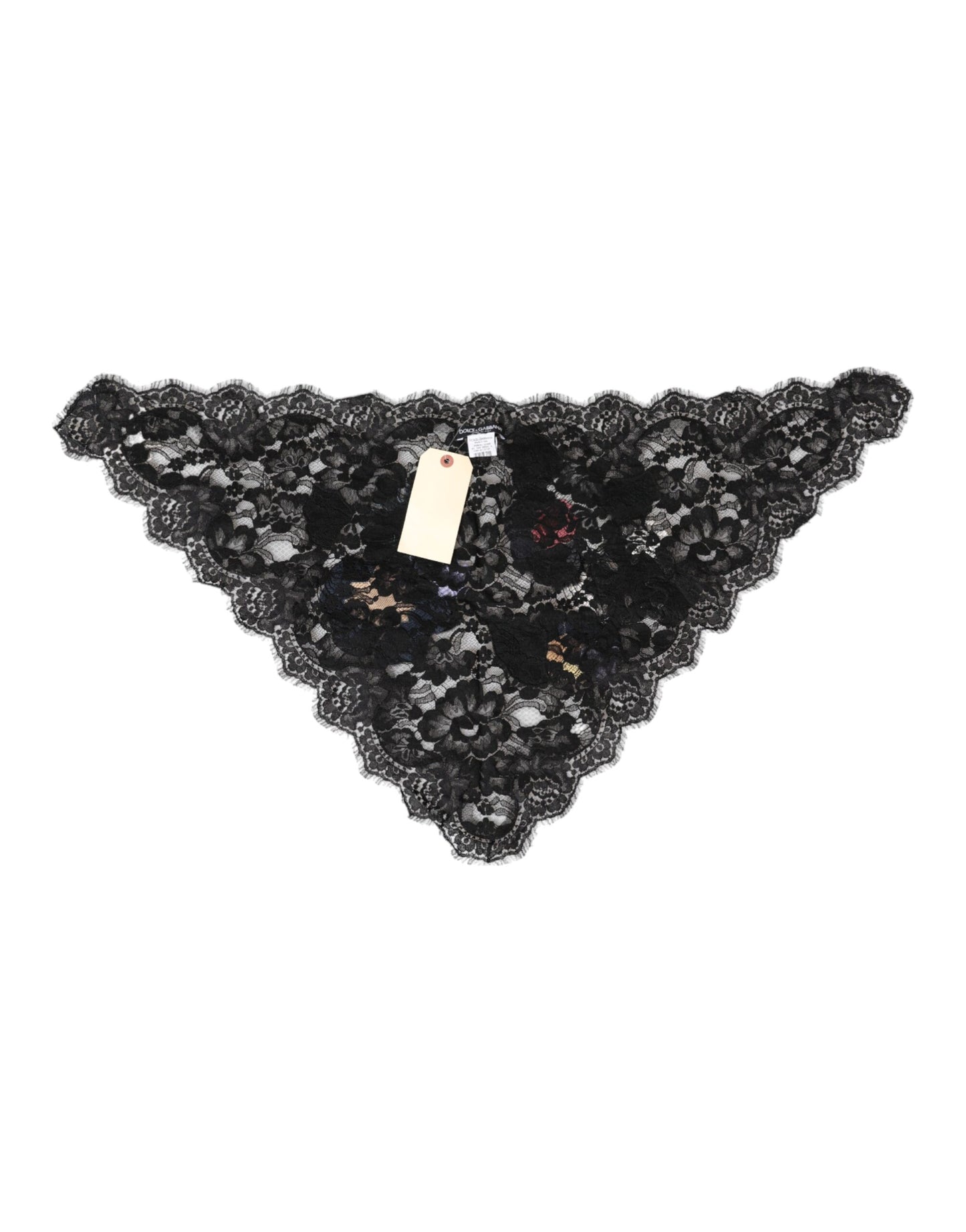 Dolce & Gabbana – Schwarzer Baumwoll-Schleierhut mit Blumenapplikation und Spitze