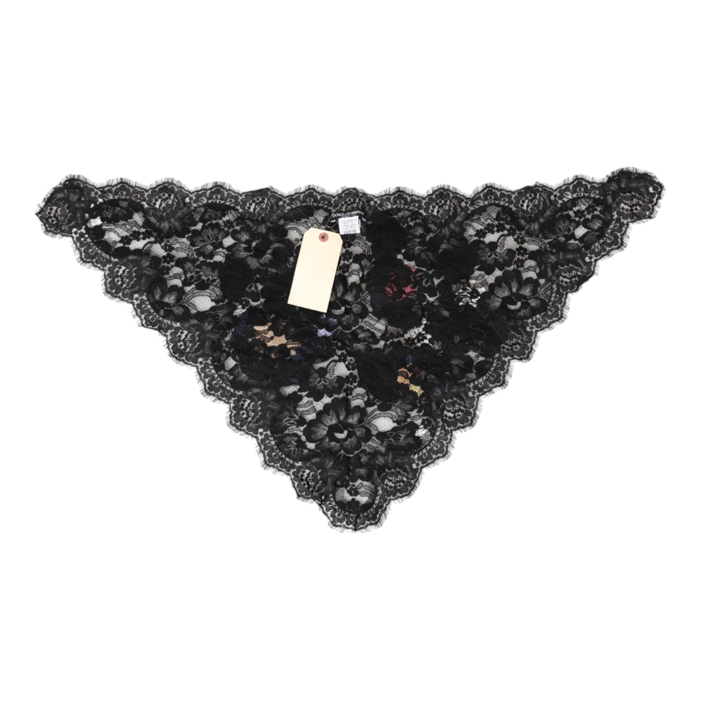 Dolce & Gabbana – Schwarzer Baumwoll-Schleierhut mit Blumenapplikation und Spitze
