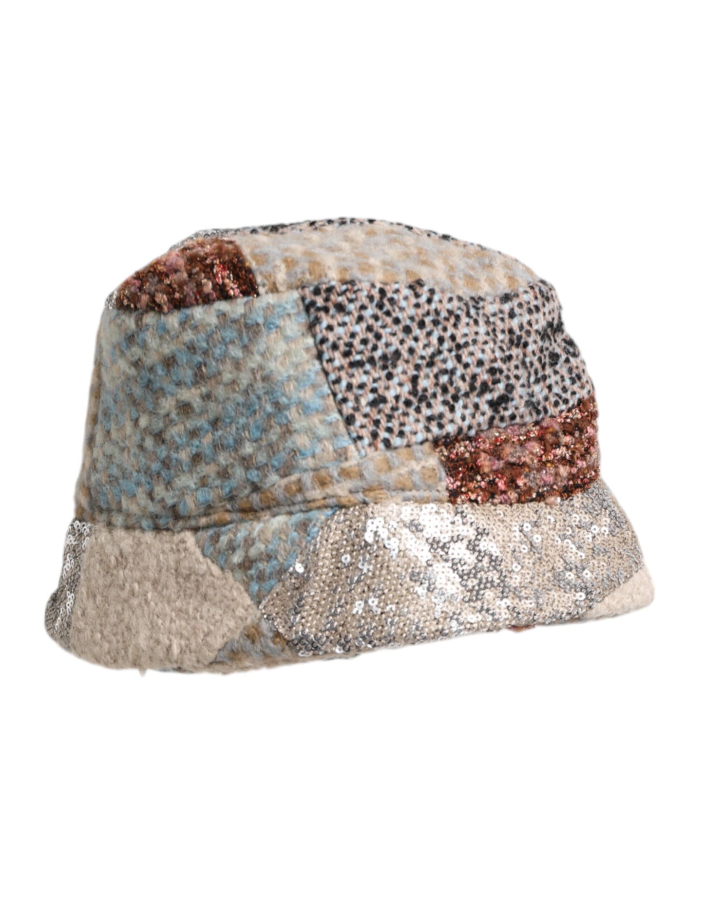 Dolce & Gabbana – Fischerhut mit mehrfarbigem Patchwork-Verzierung